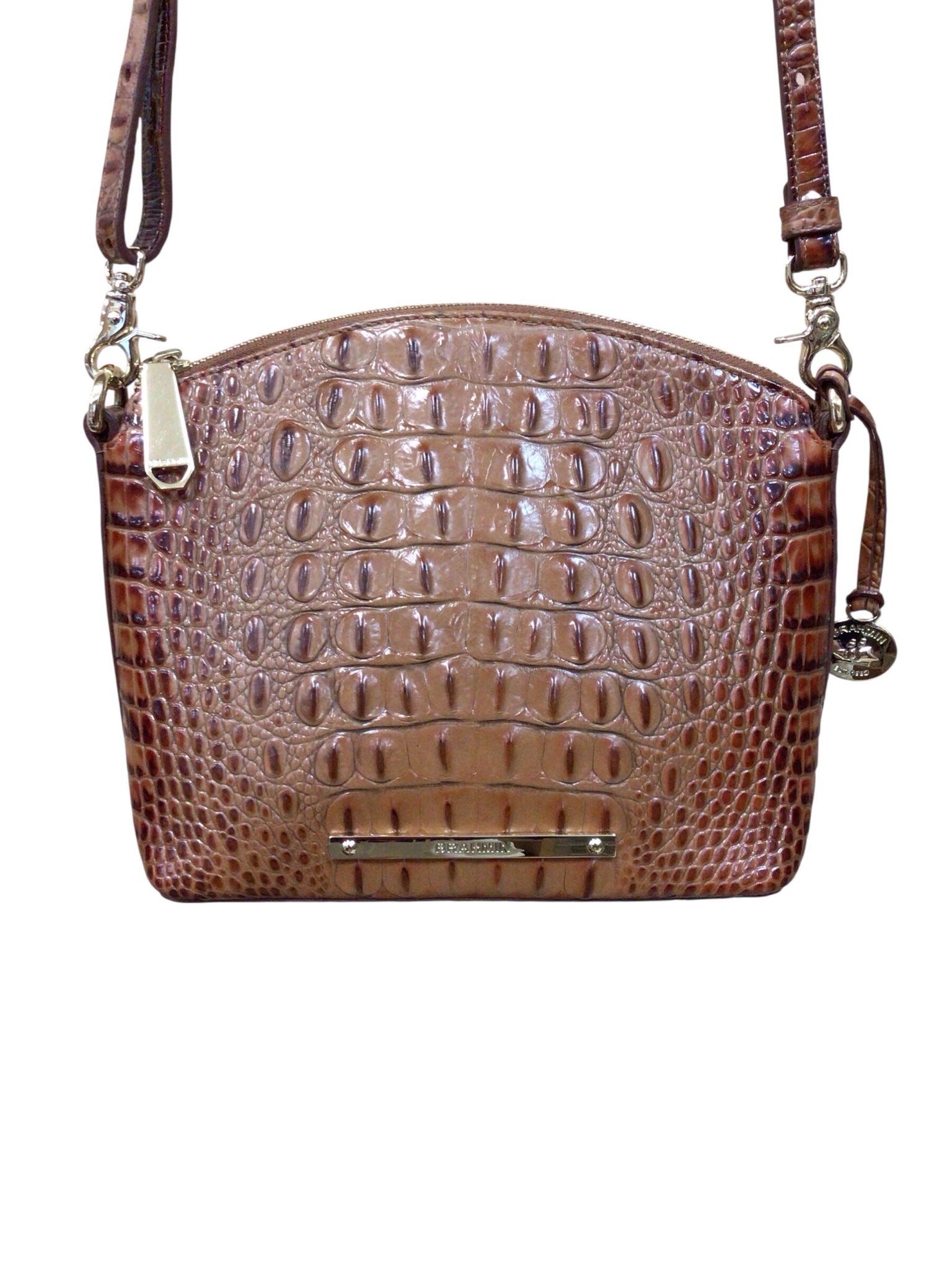 Brahmin Duxbury Brown Leather Crossbody Bag