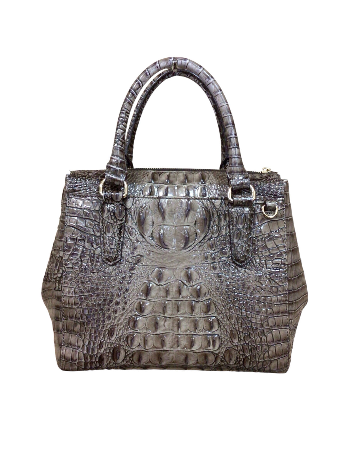 Brahmin "Marissa" Croc-Embossed Leather Crossbody Satchel