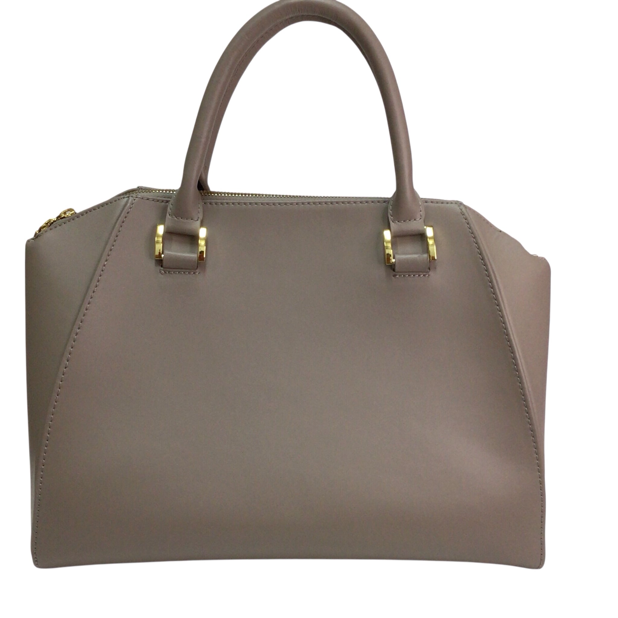 Joy Iman Grey Taupe Crossbody Satchel