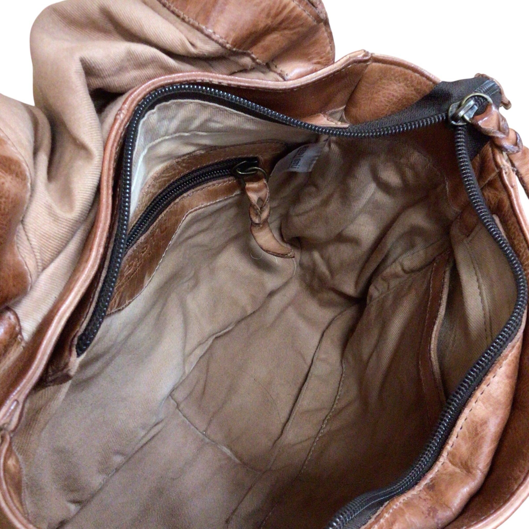 Bed Stu Bathsheba Brown Leather Satchel Crossbody Bag