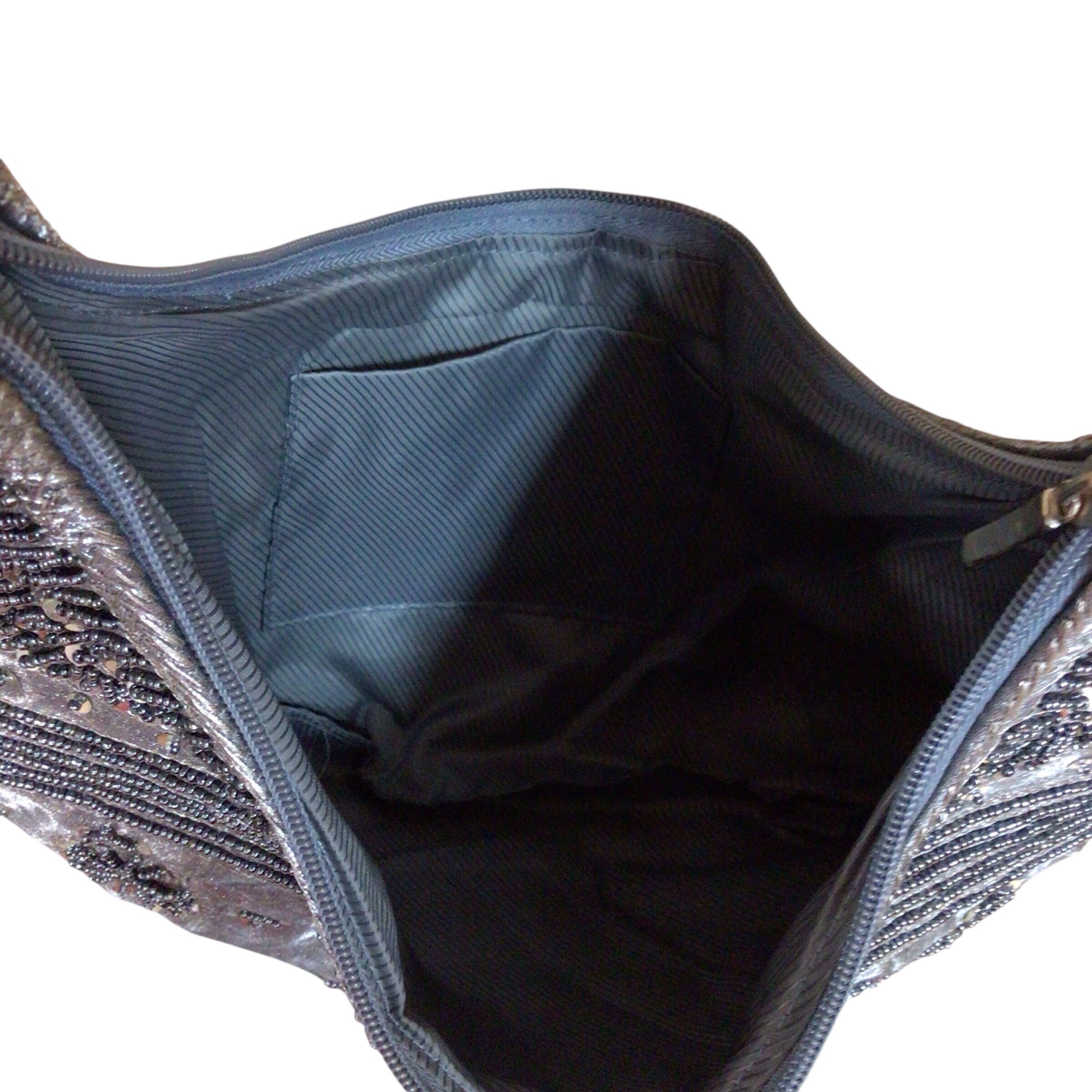 Fashion Pewter Sequin Shoulder Bag