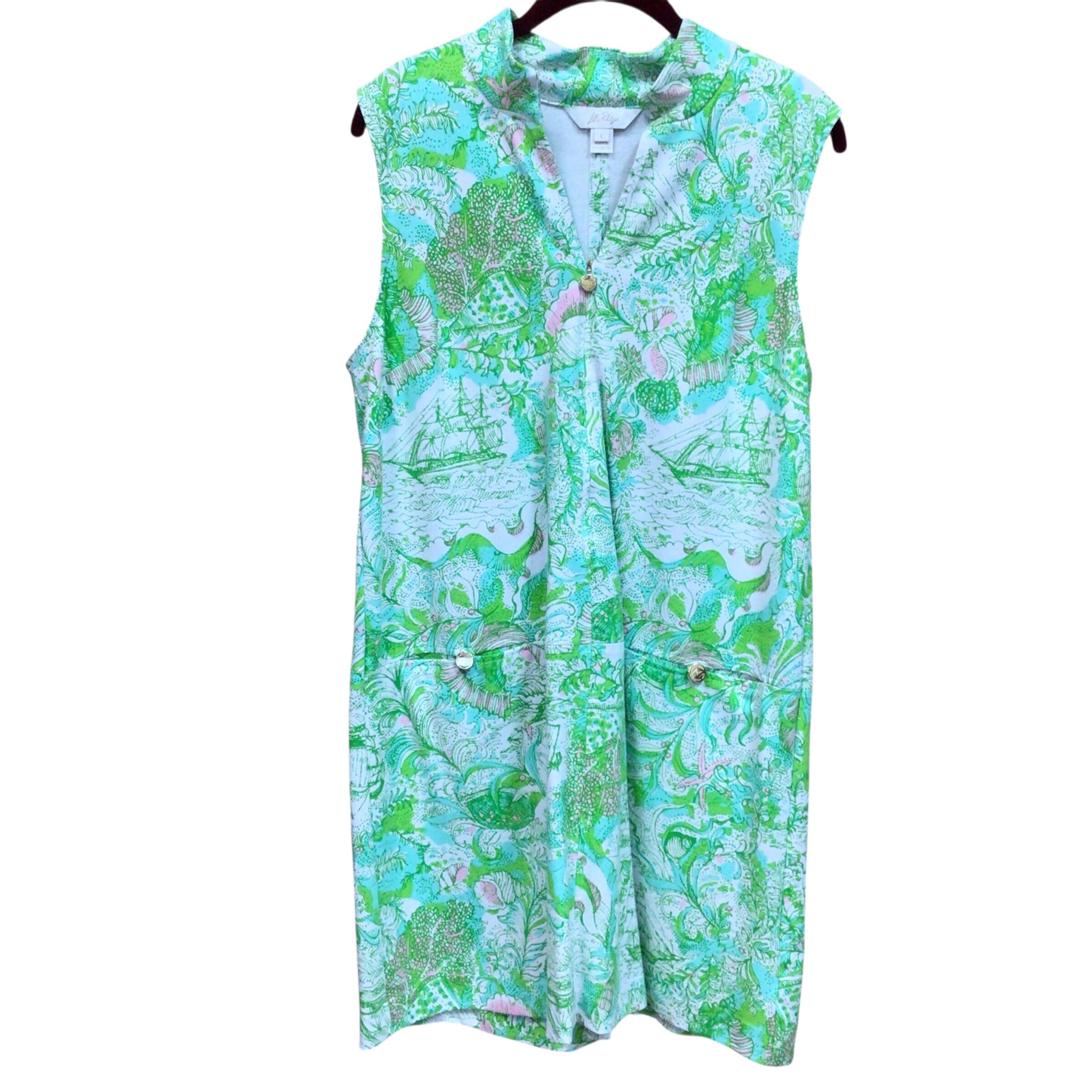 Lilly Pulitzer "Rosee" Sleeveless Shift Dress Size Large