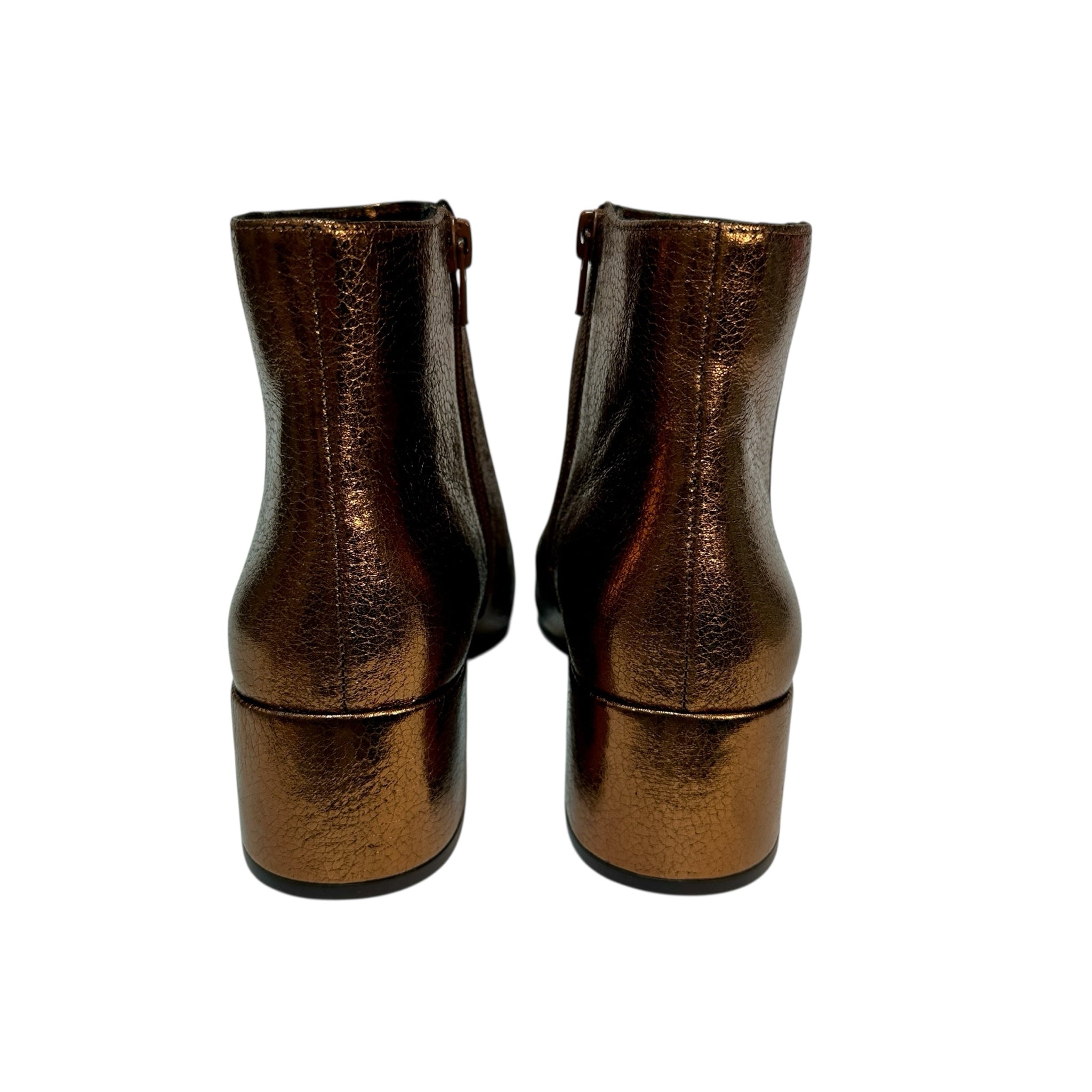 Sole Society Copper Metallic Cracklyn Tashia Bootie Size 8 M / 38.5