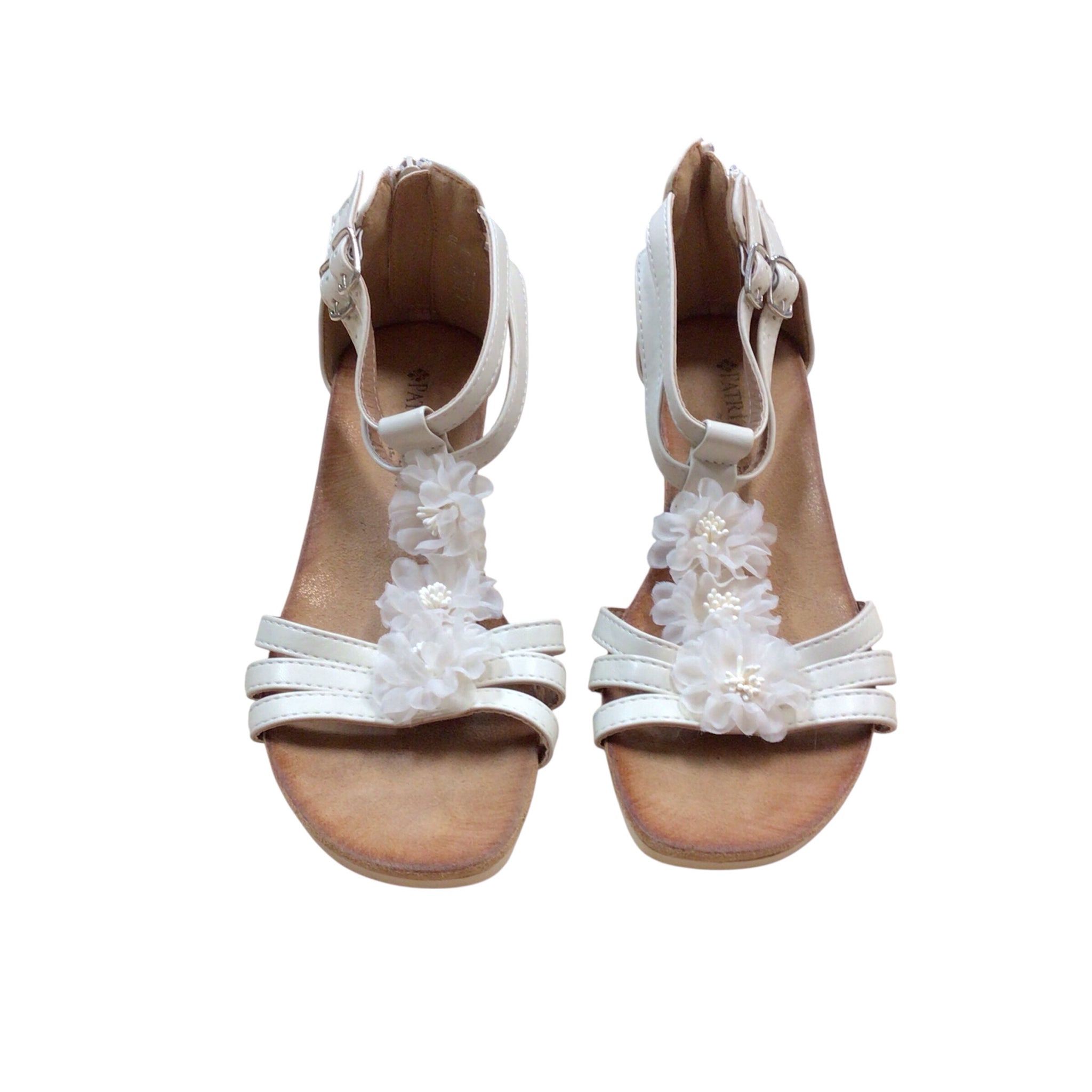 Patrizia by Spring Step "Melodica" White Floral Sandals Size 38 (7.5/8)