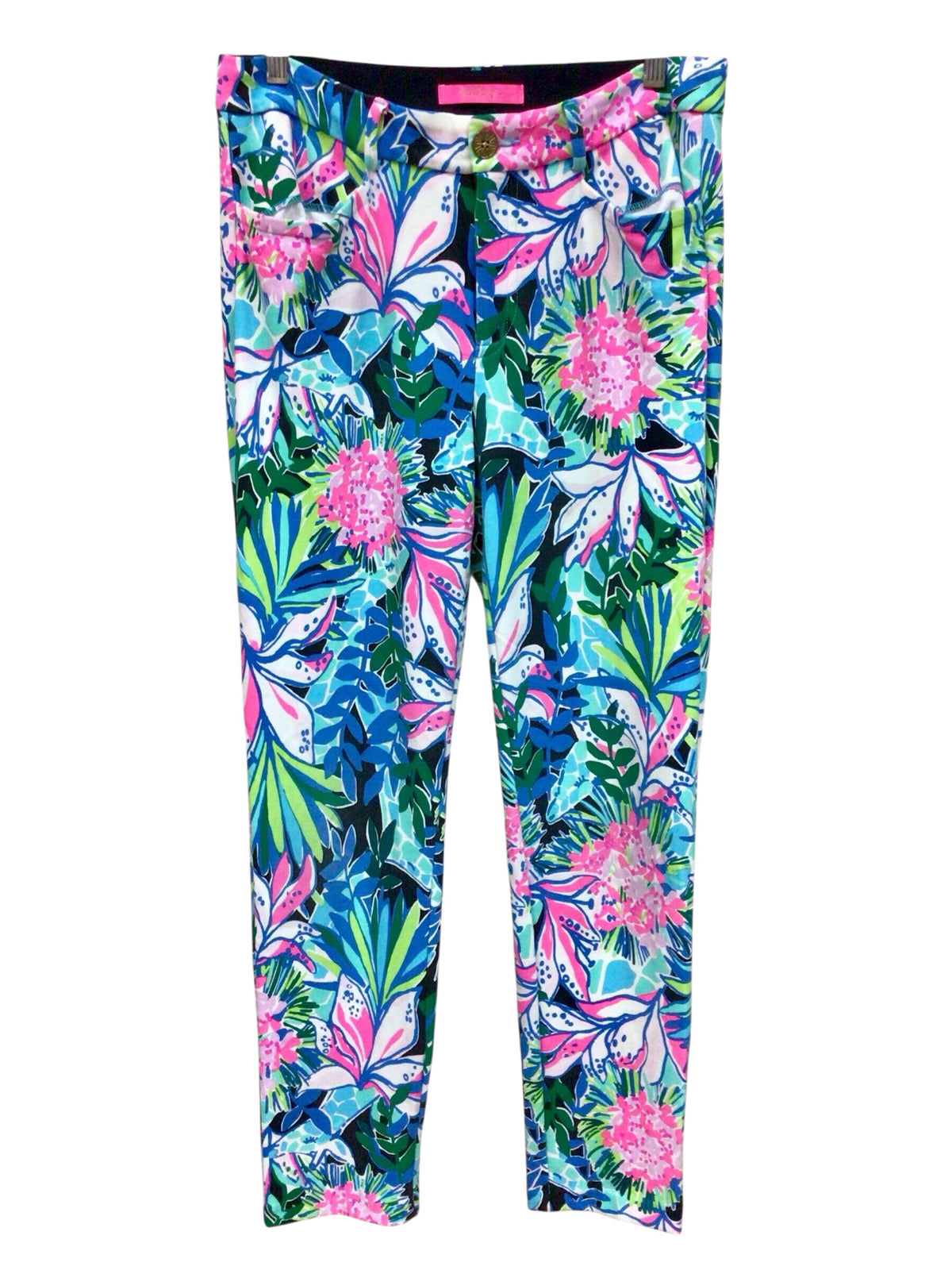 Lilly Pulitzer "Kelly" Knit Ankle Pants "You Me & Giraffe" Size 6
