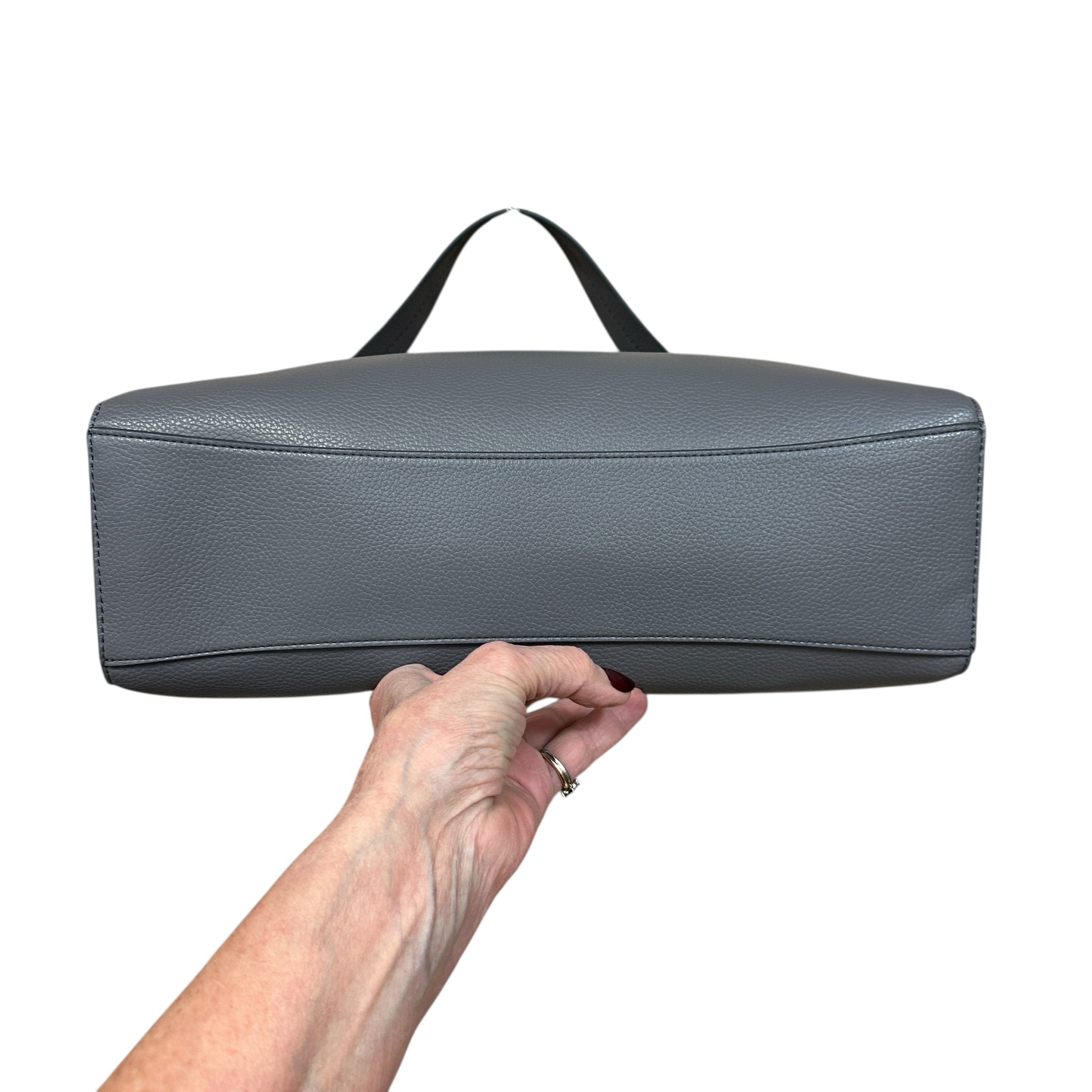 Vera Bradley Gray Faux Leather Slouchy Shoulder Bag