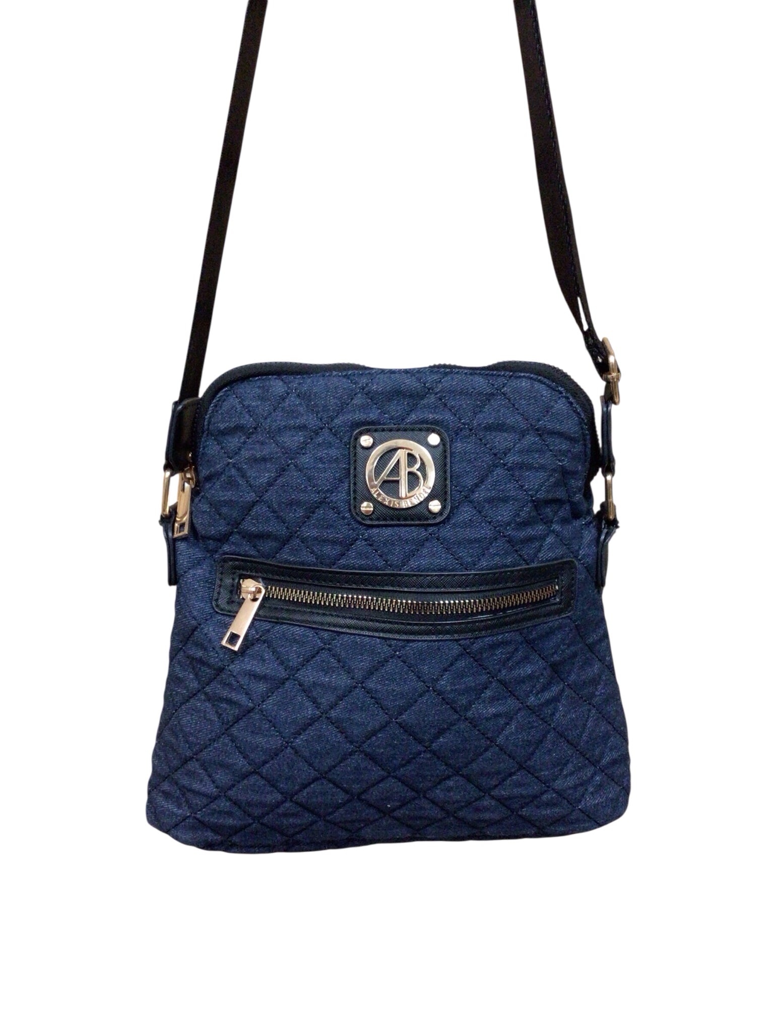 Alexis Bendel Denim Colored Dome Shaped Crossbody