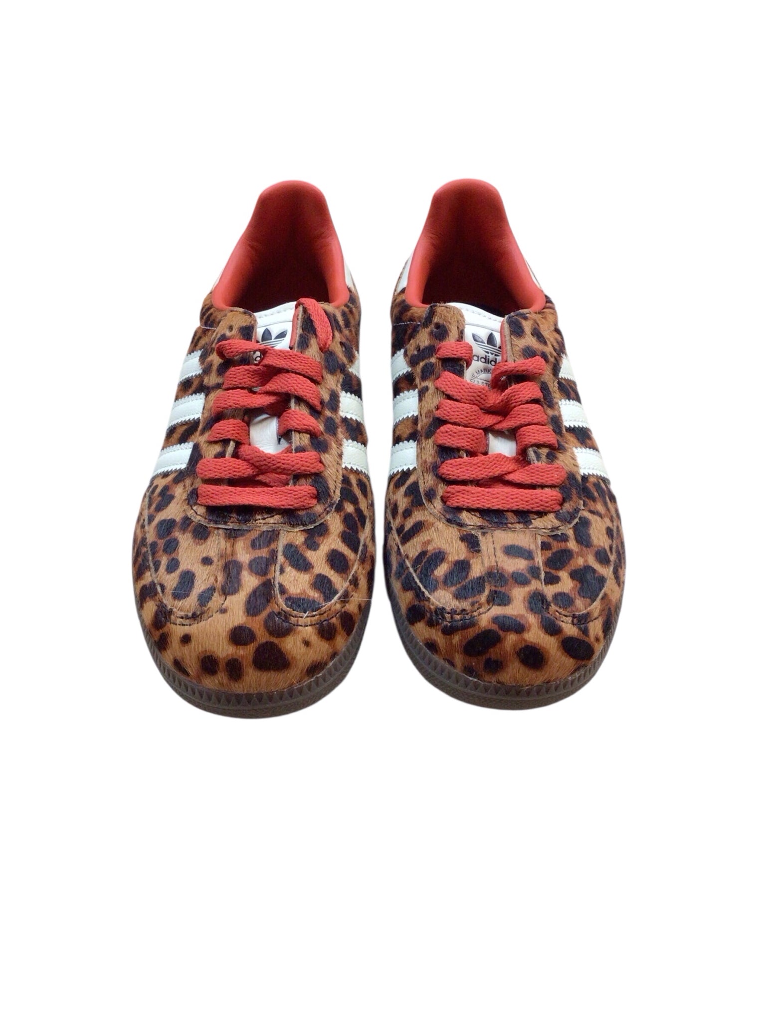 Adidas "Samba OG" Preloved Red Leopard Print Sneakers Size 5.5