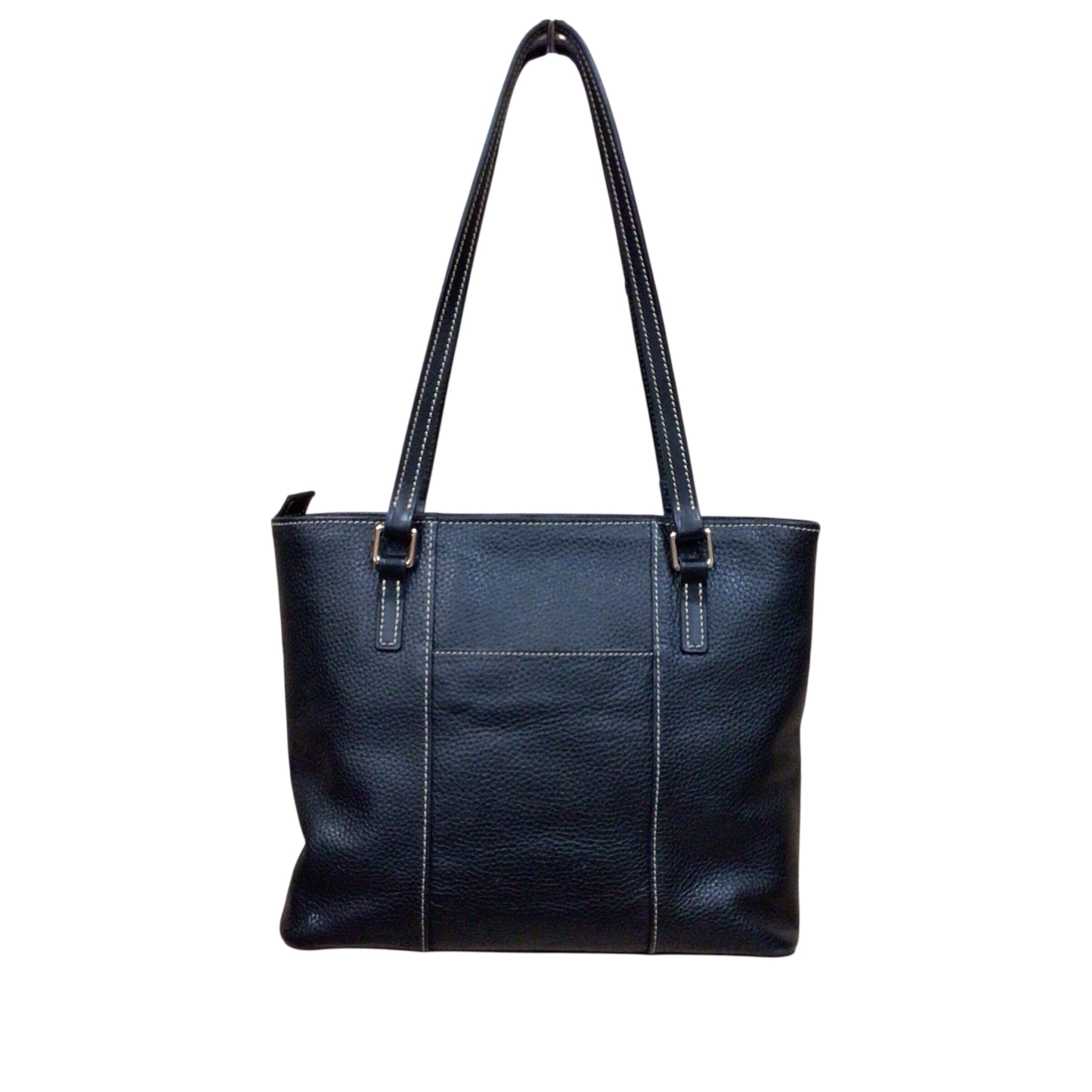 Dooney & Bourke Black Pebbled Leather "Lexington Shopper" Shoulder Bag