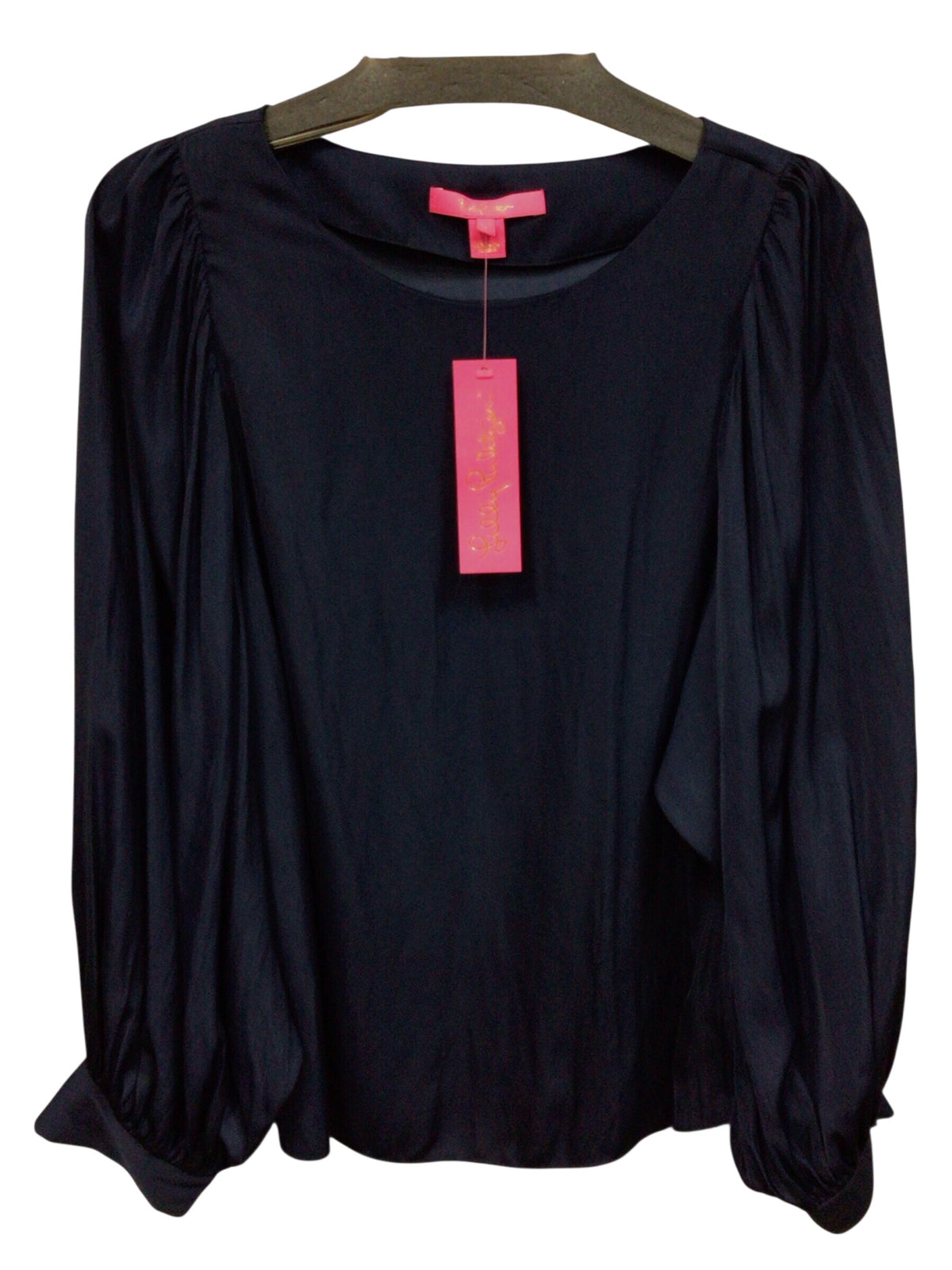 Lilly Pulitzer Navy Long Sleeve Blouse Size Small NWT