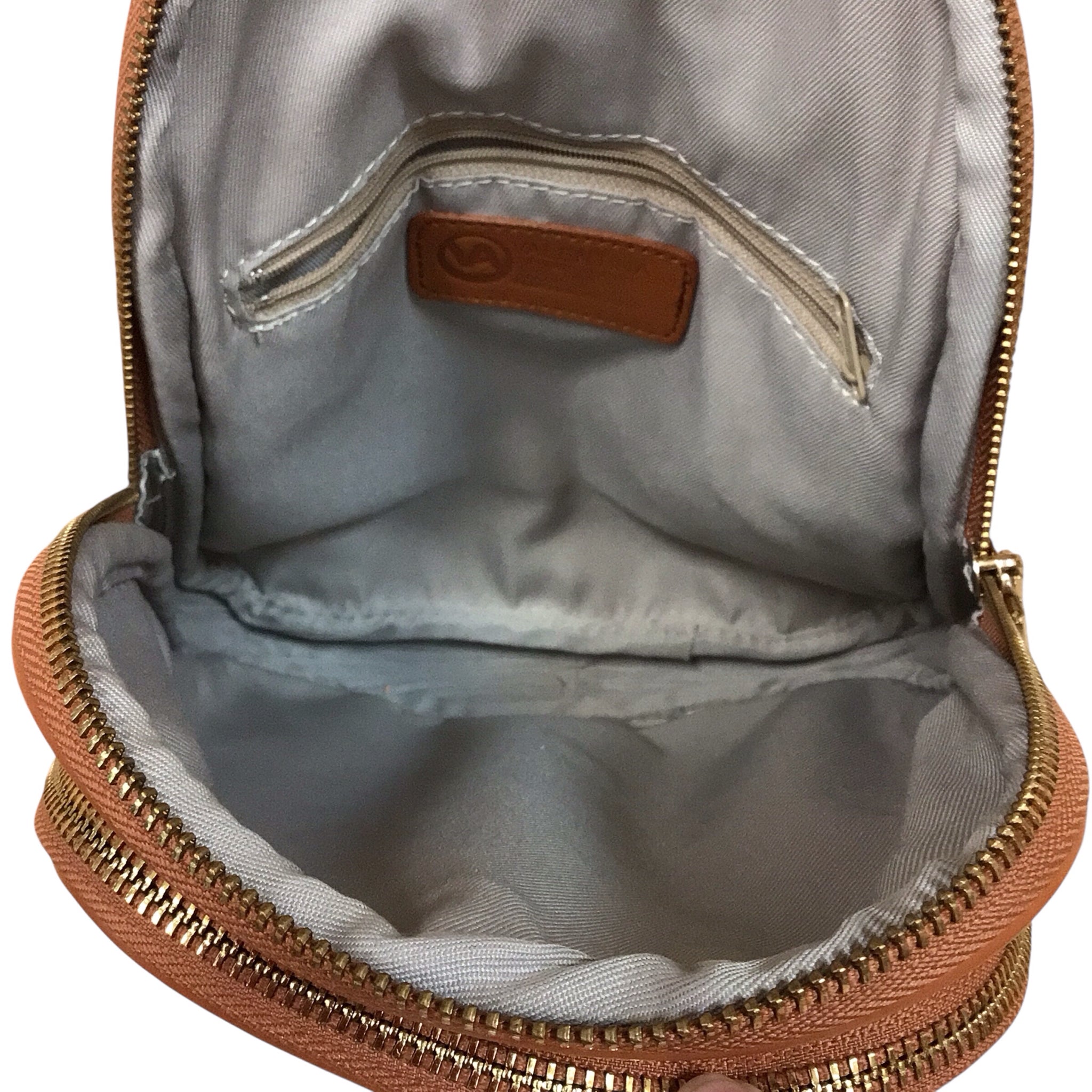 Valentina Cream Colored Italian Leather Dome Backpack
