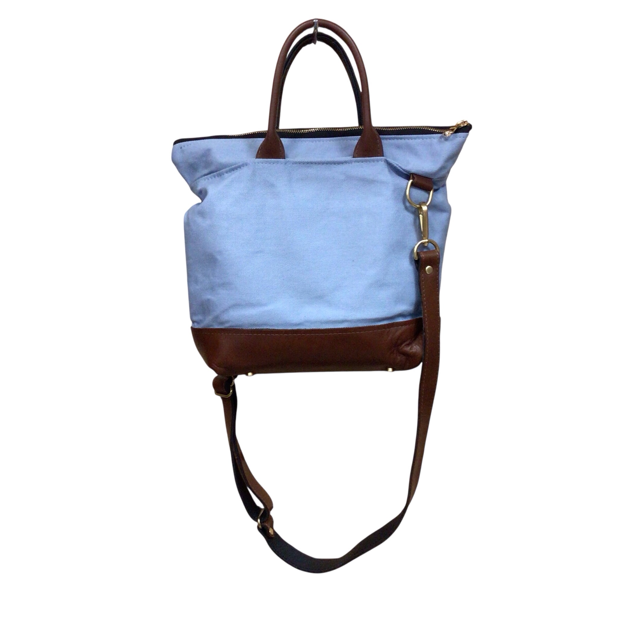R. Riveter "Otto" Canvas & Leather Crossbody Satchel Bag