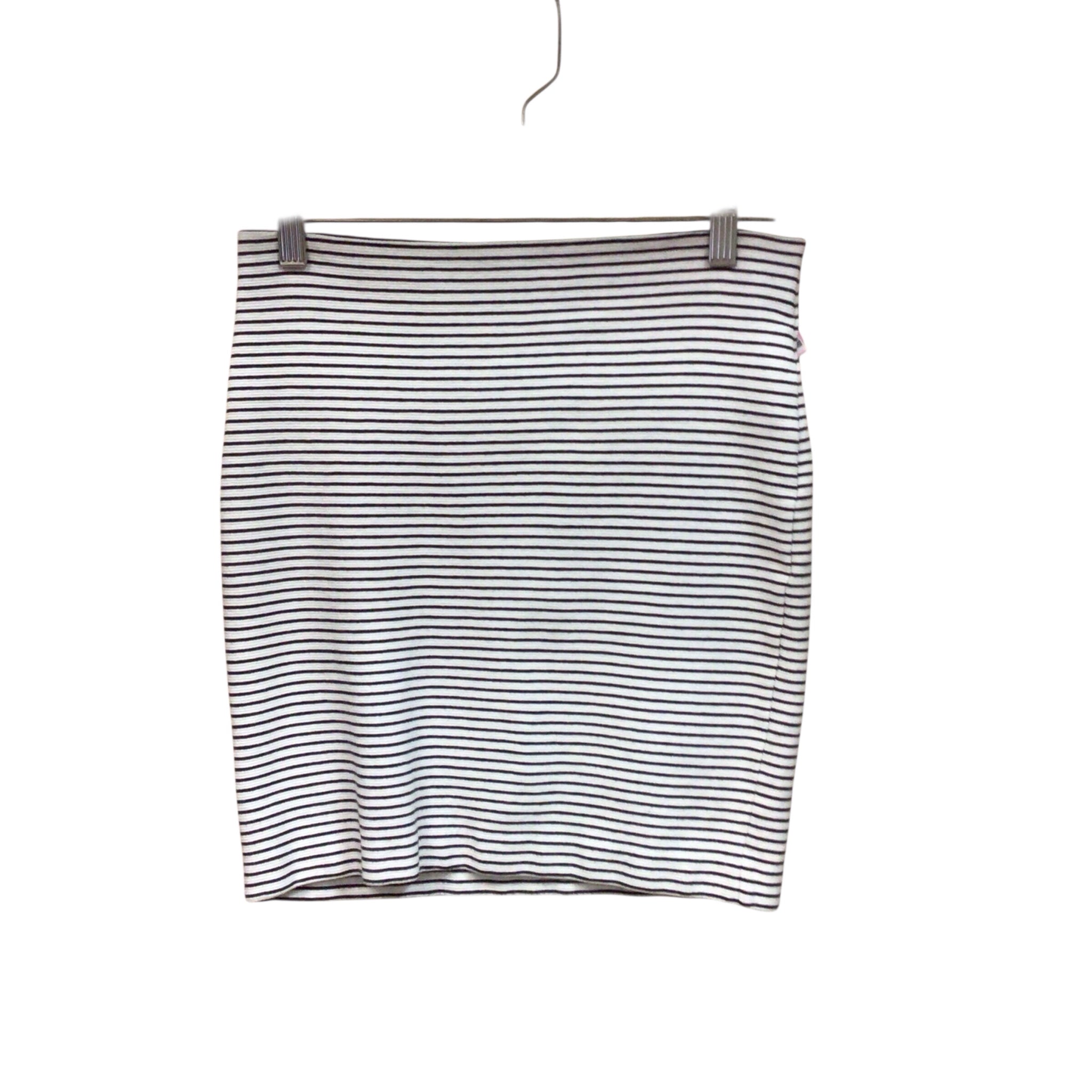 Loft Black & White Striped Skirt Size XS