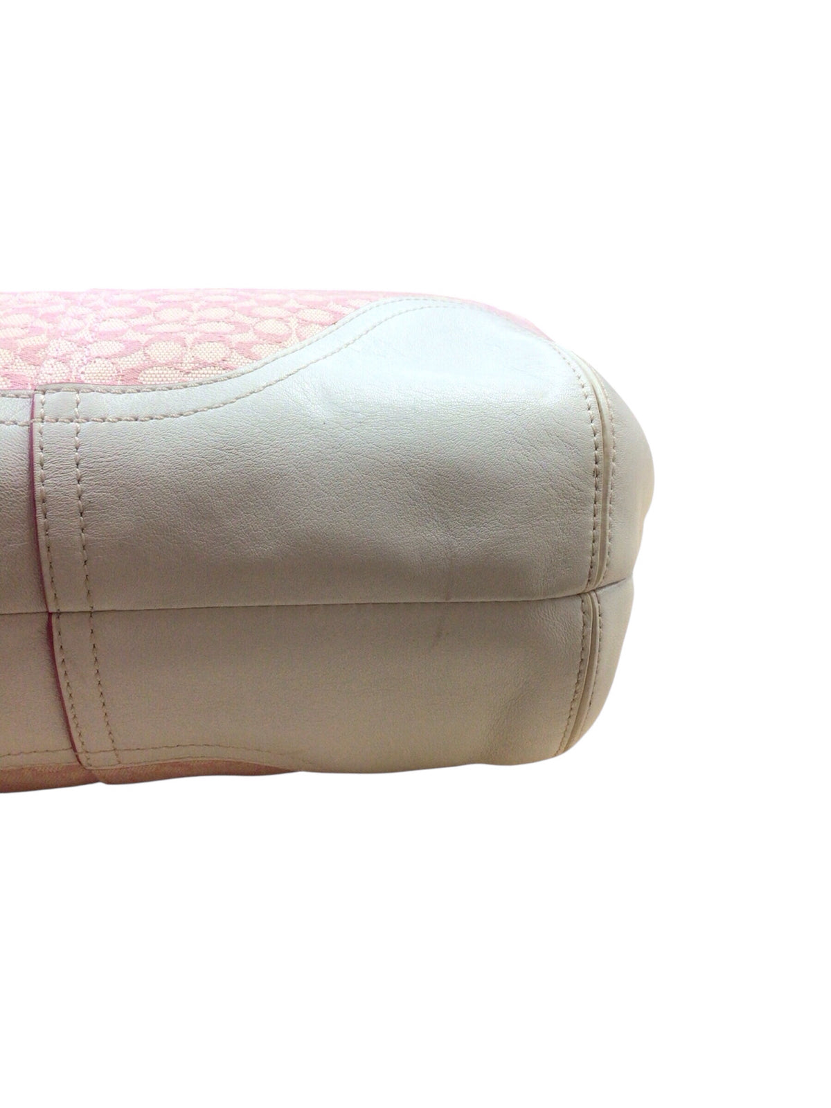 Coach 6383 Vintage Signature Canvas Pink & White Tote