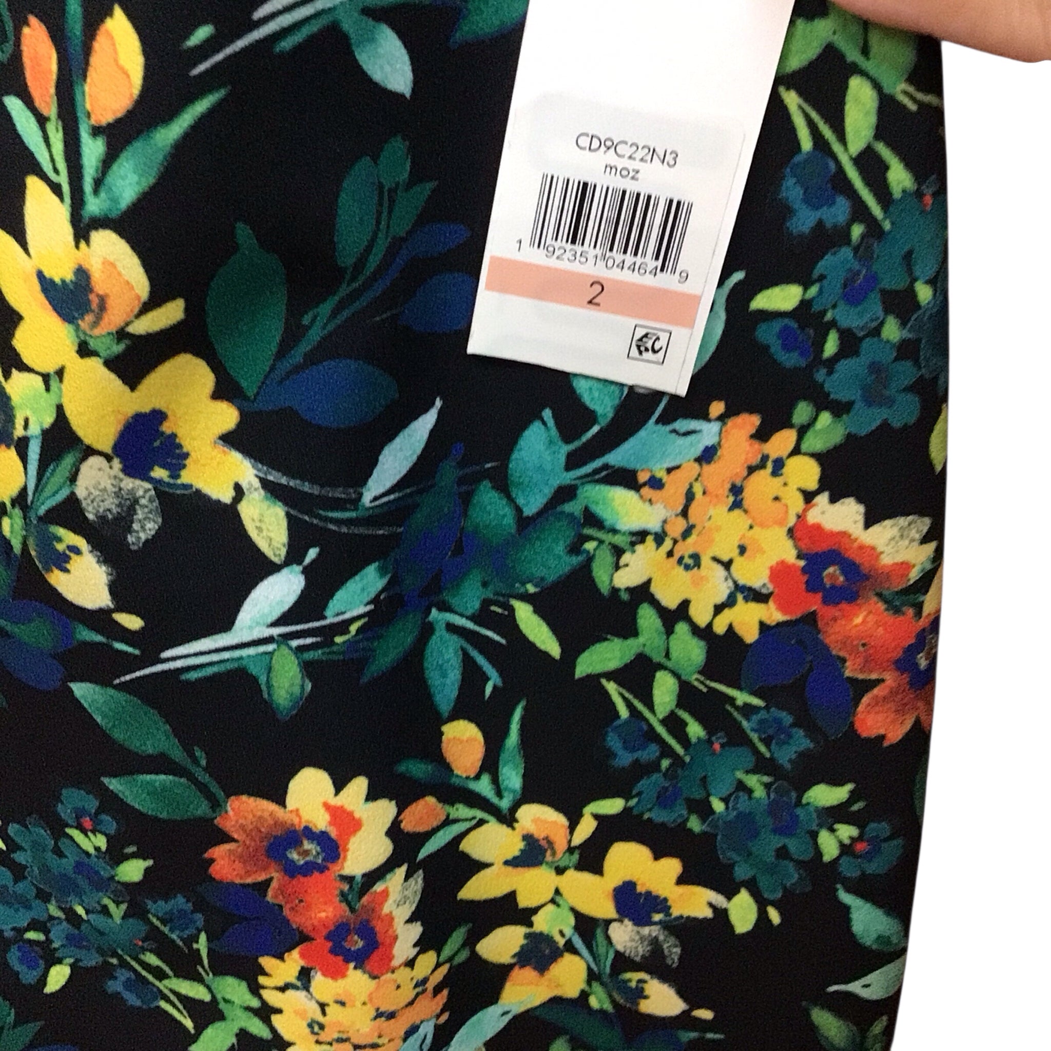 Calvin Klein Floral 3/4 Sleeve Dress Size 2 NWT