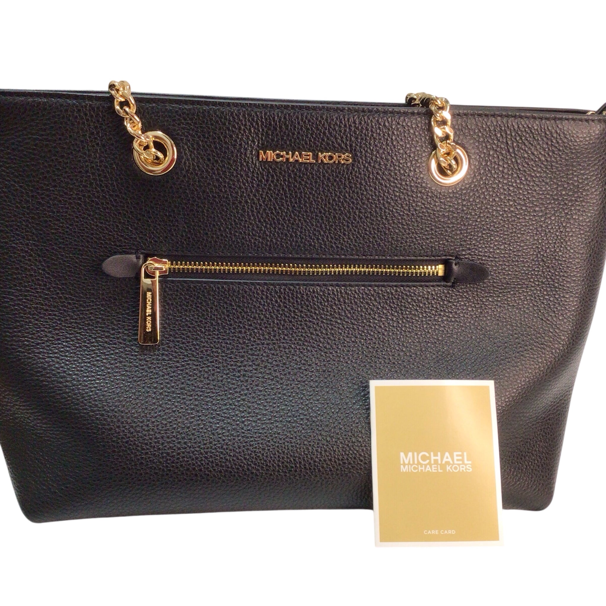 Michael Kors Pebbled Leather Jet Set Front Zip Tote Bag NWT