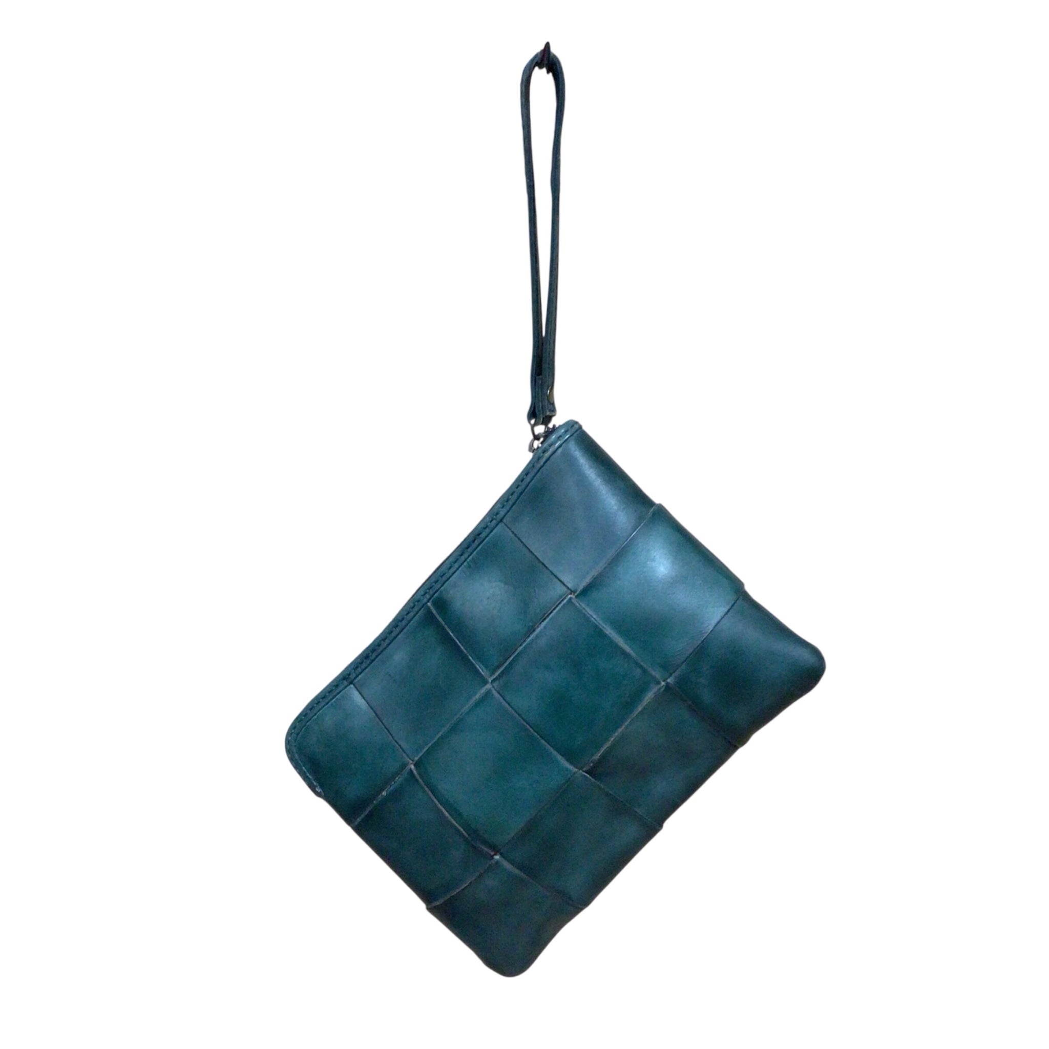 Patricia Nash Cassini Teal Leather Wristlet