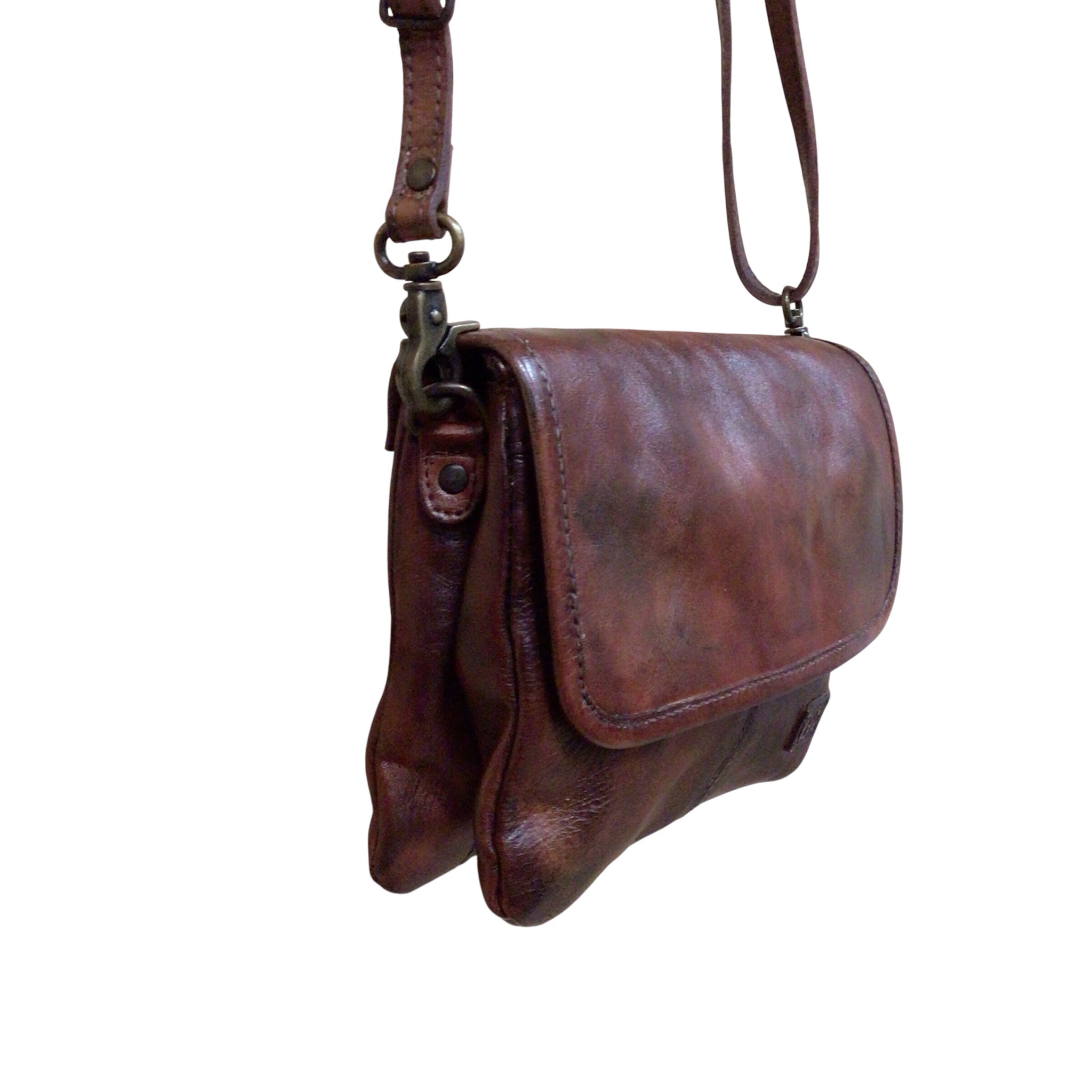 Bed Stu "Ziggy" Rowan Teak Leather Crossbody Bag