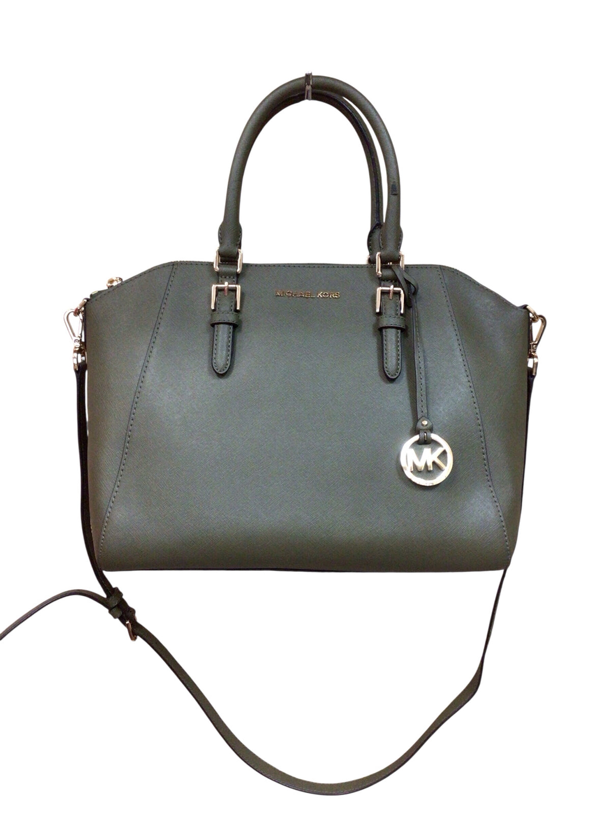 Michael Kors "Ciara" Large Top Zip Satchel Crossbody Bag