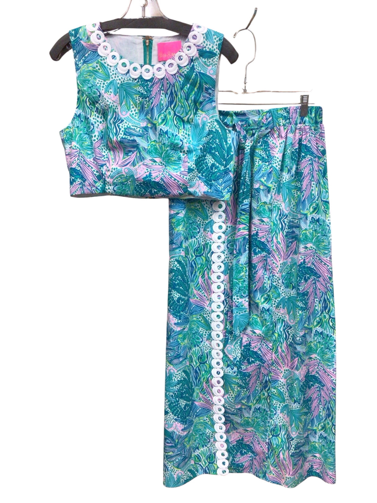 Lilly Pulitzer "Leif" Crop Top & Maxi Skirt 2PC Set Size Small