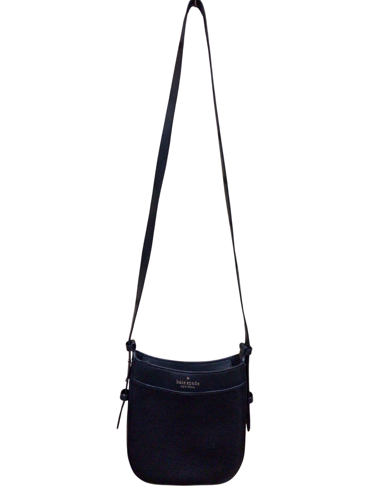 Kate Spade "Leila" North South Black Pebbled Leather Crossbody Bag