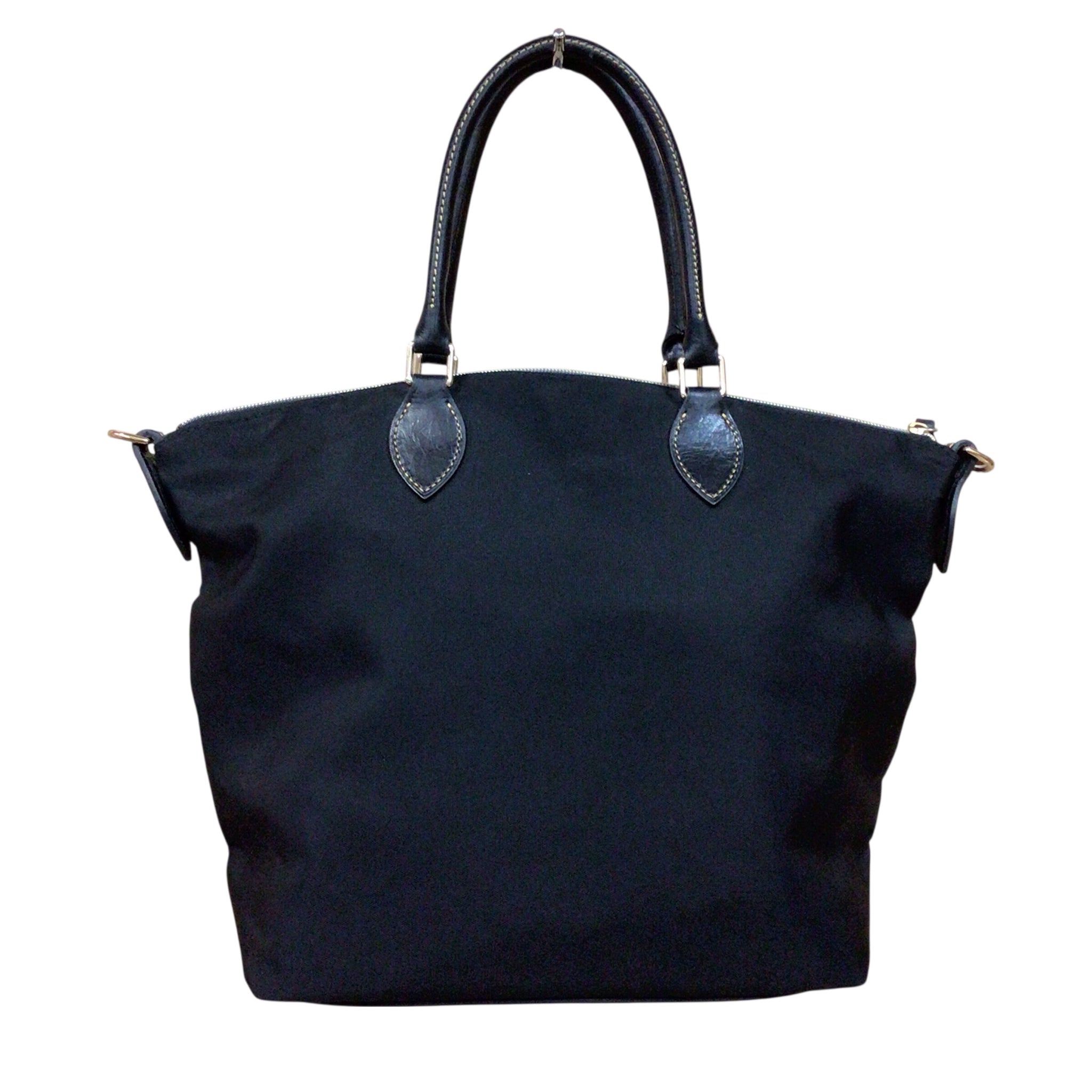 Dooney & Bourke Black Nylon Large Pocket Satchel Crossbody Shoulder Bag