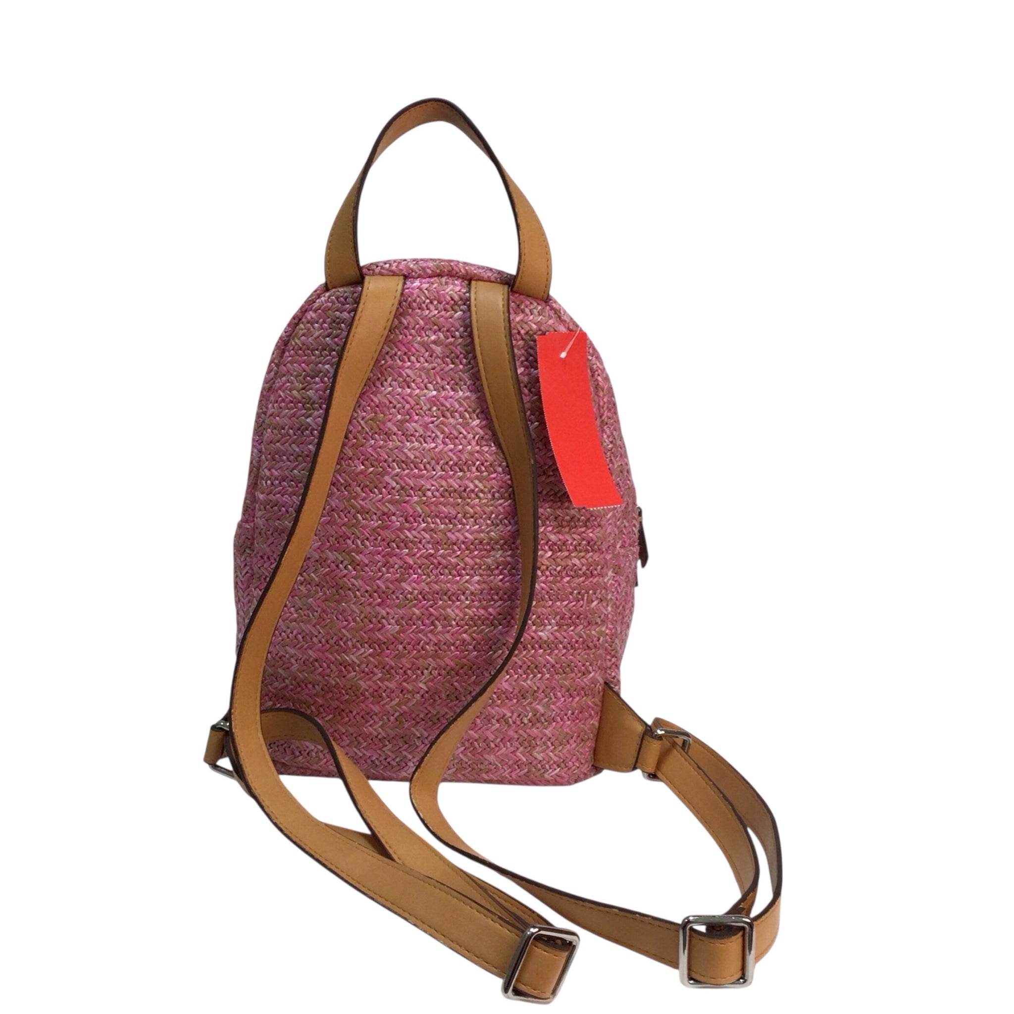 Vera Bradley Pink Straw Cherry Double Compartment Mini Backpack Handbag