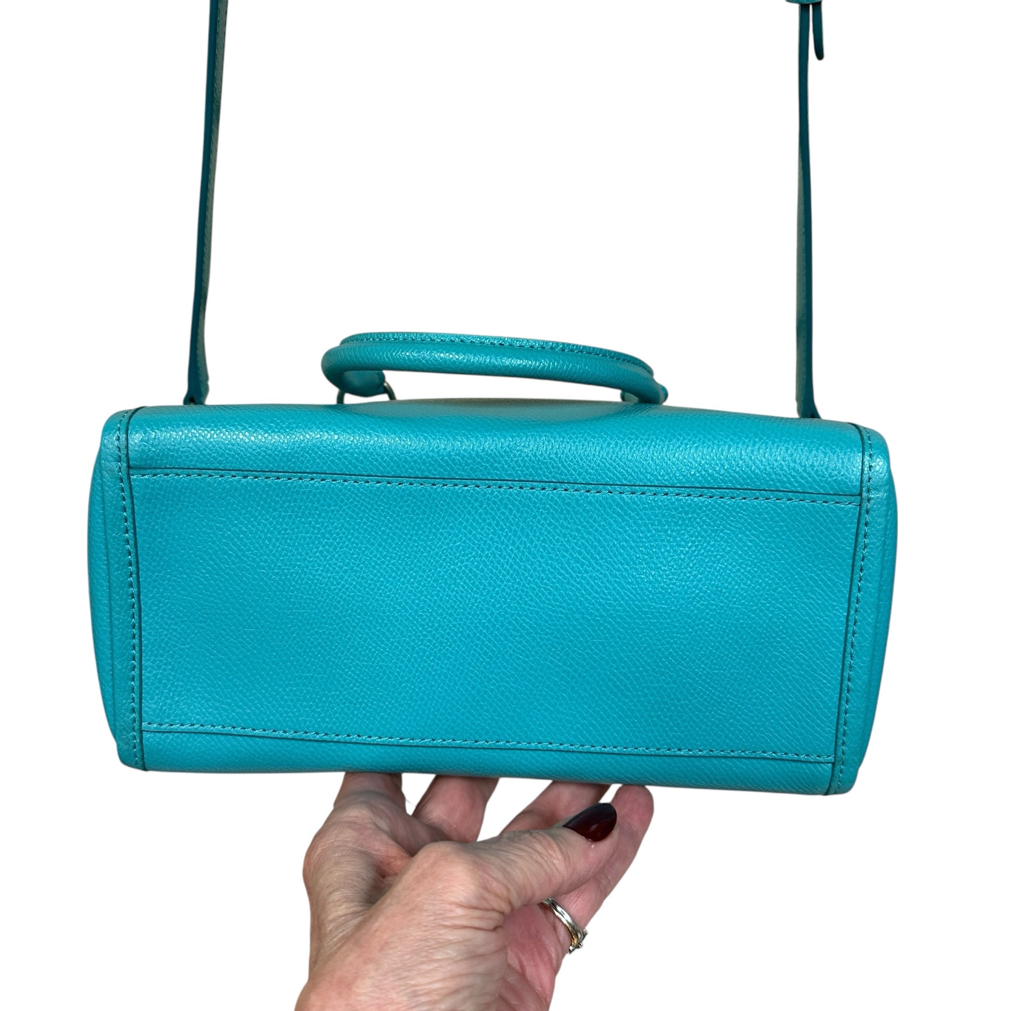 Coach Teal Small Satchel Crossbody Bag
