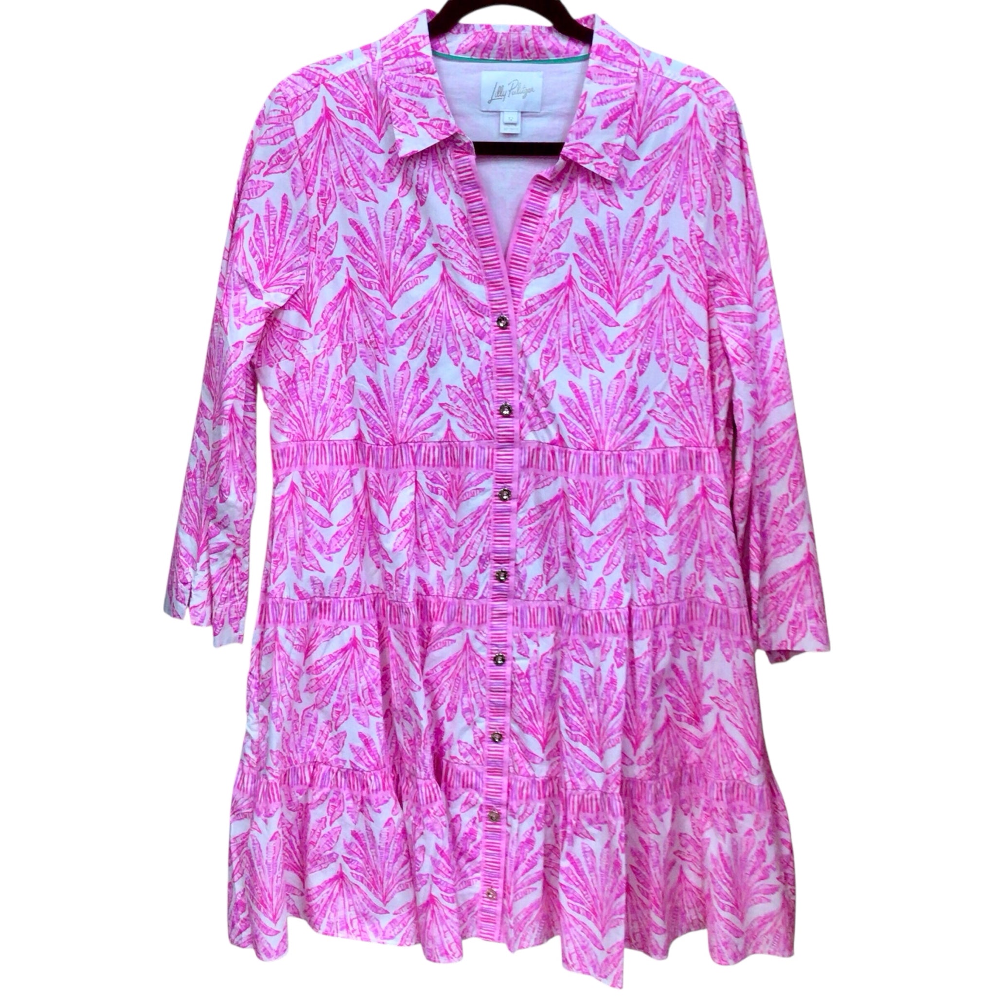 Lilly Pulitzer Angie Tiered Long Sleeve Dress Size 12