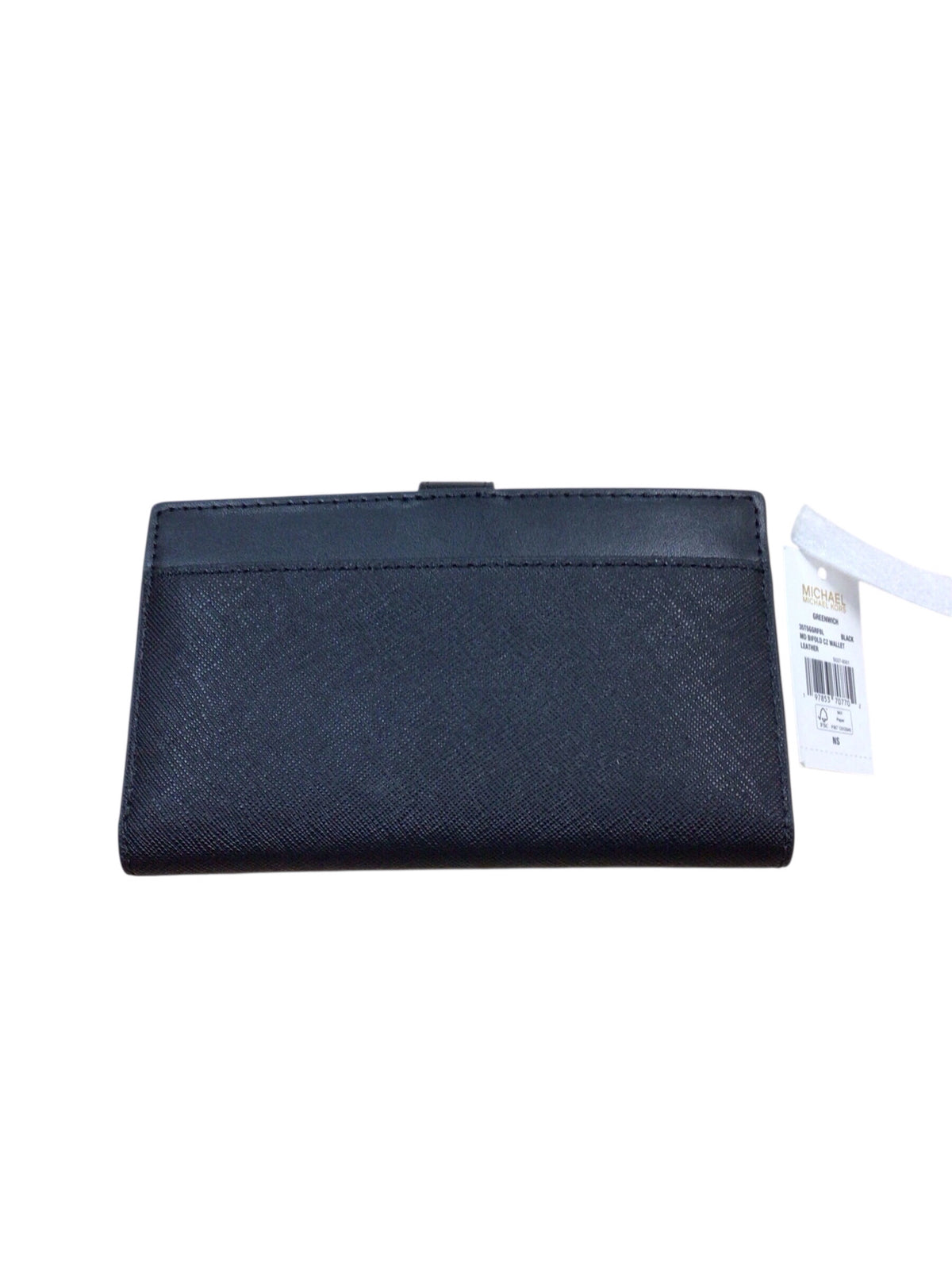Michael Kors "Greenwich" Bifold Black Leather Wallet