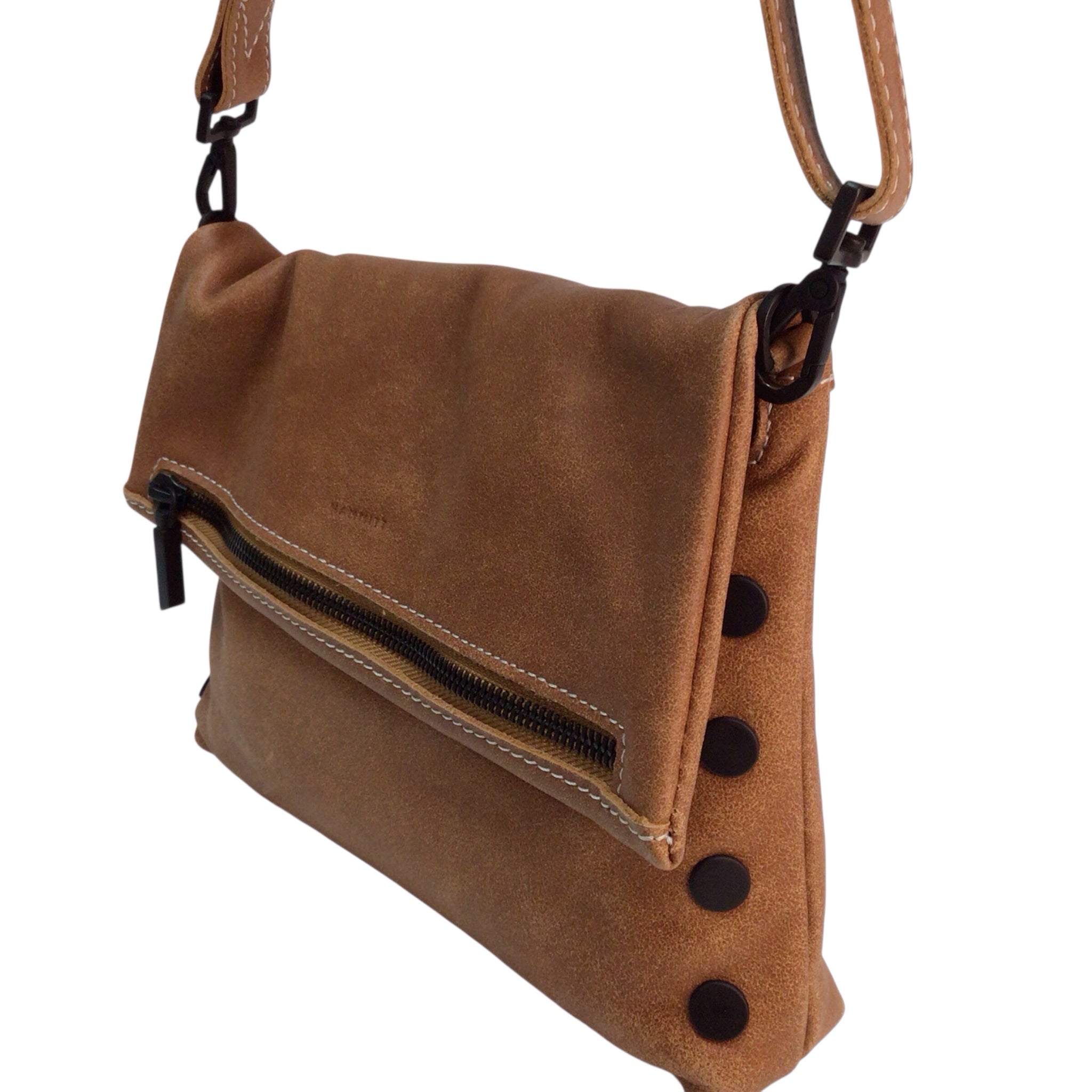 Hammitt Crossbody Clutch Leather Shoulder Bag Light Brown