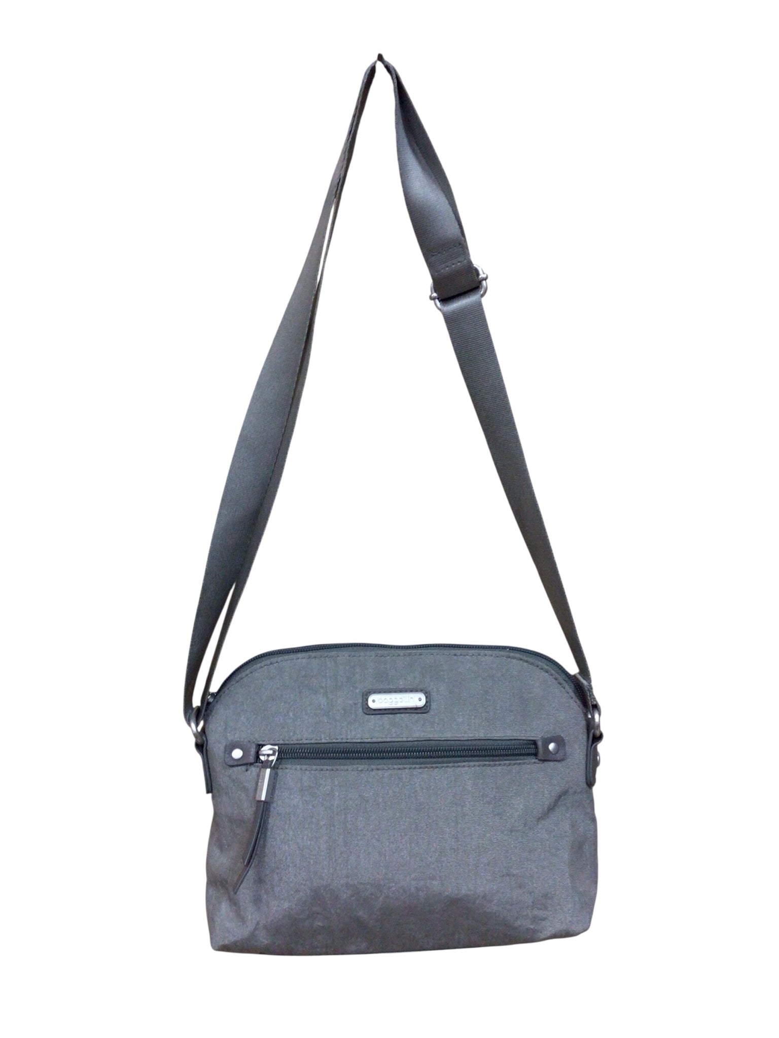 Baggalini Gray Nylon Dome Crossbody