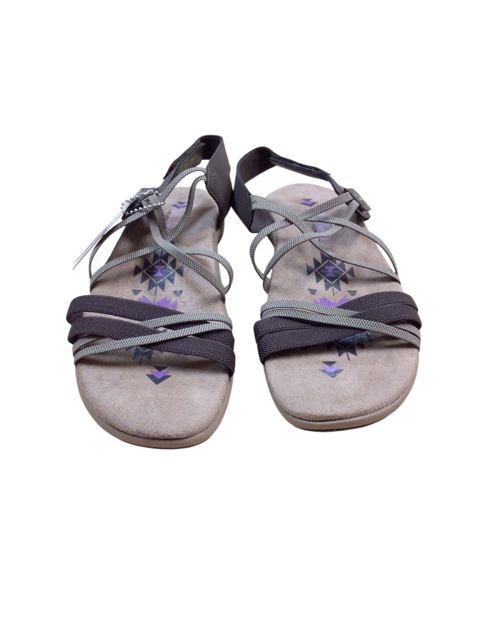 Skechers "Reggae Slim It Takes Two" Brown & Gray Sandals Size 7 NWT