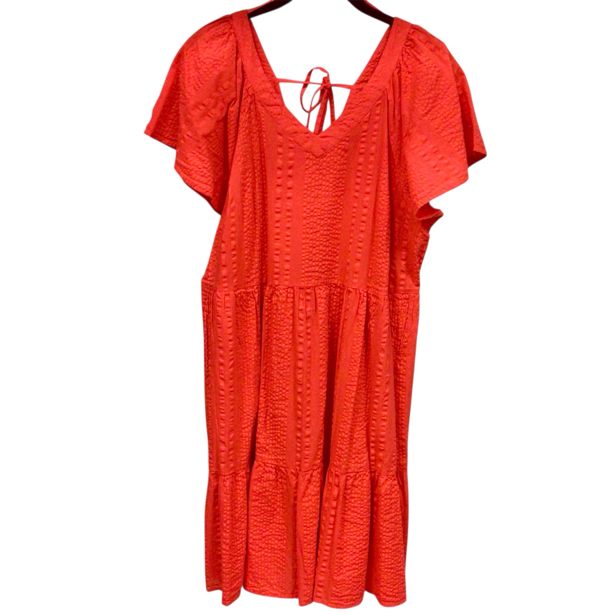 Sonoma Red-Orange Short Sleeve Dress Size Large