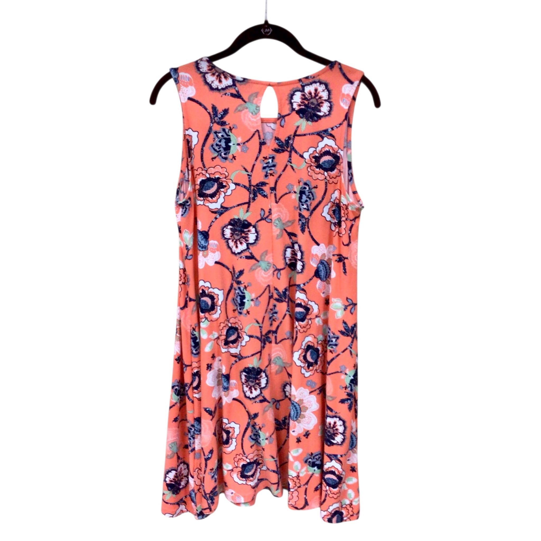 Allison Brittney Orange Sleeveless Dress Size Medium