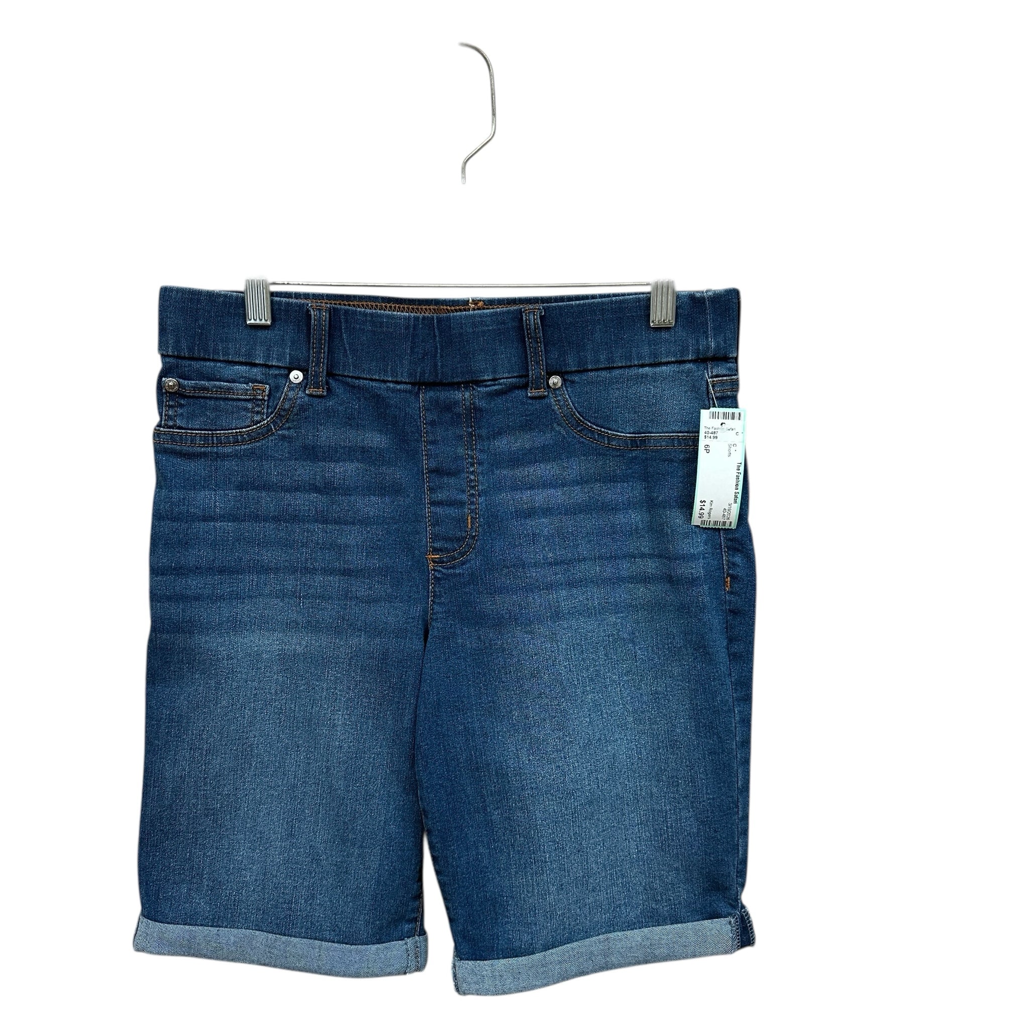 Kim Rogers Tummy Control Size 6P Denim Shorts