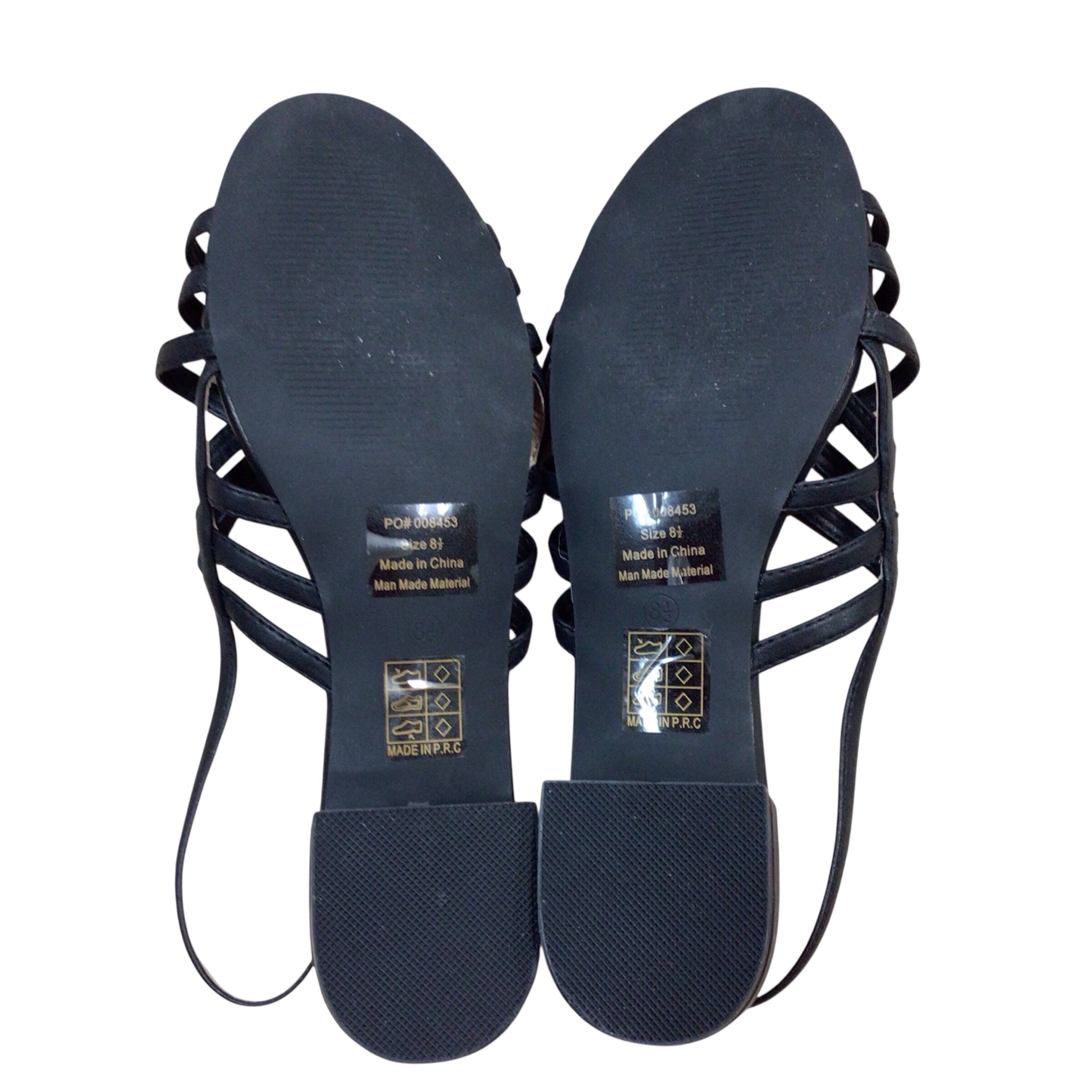 Journee "Cassandra" Black Sandals Size 8.5