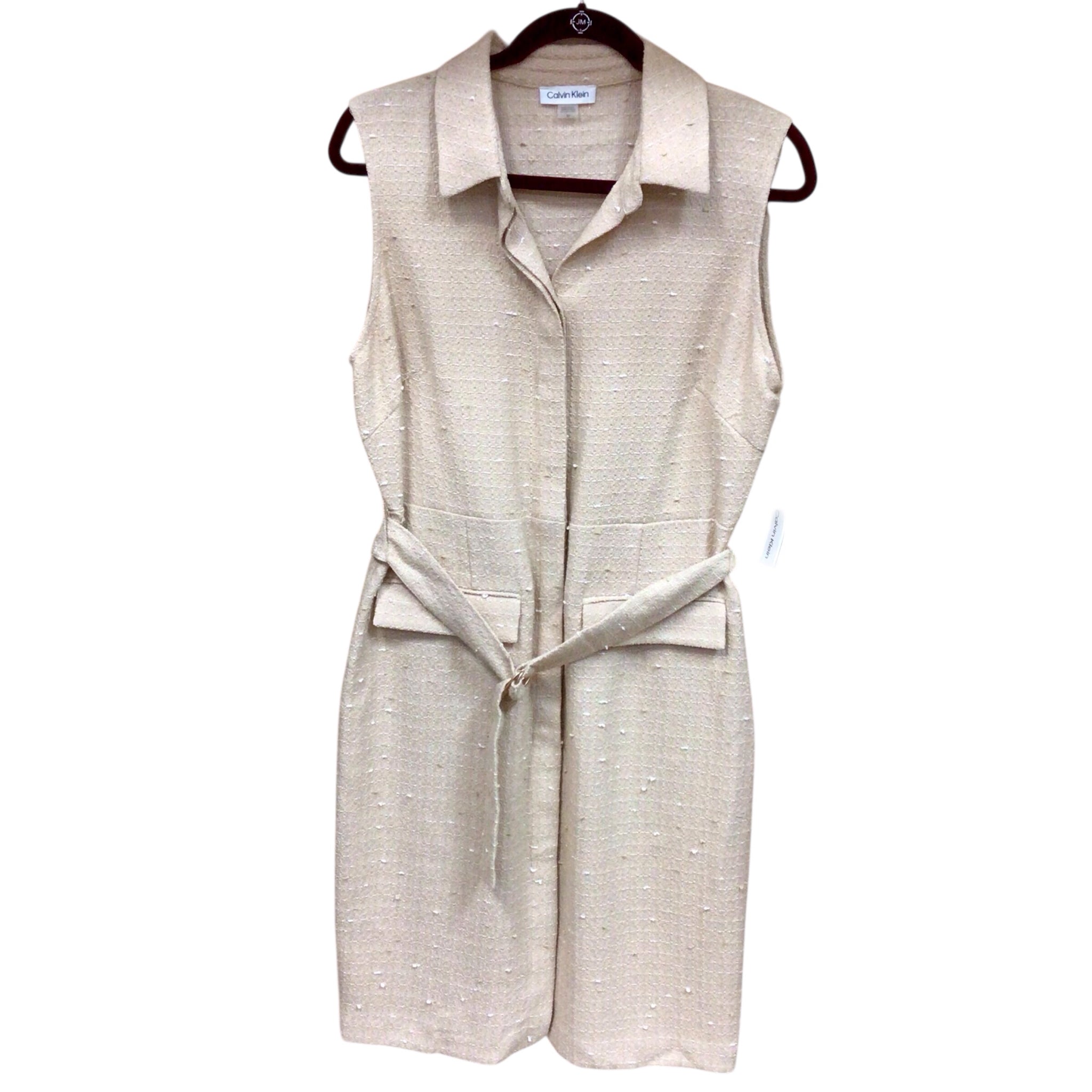 Calvin Klein Tan Sleeveless Dress Size 10