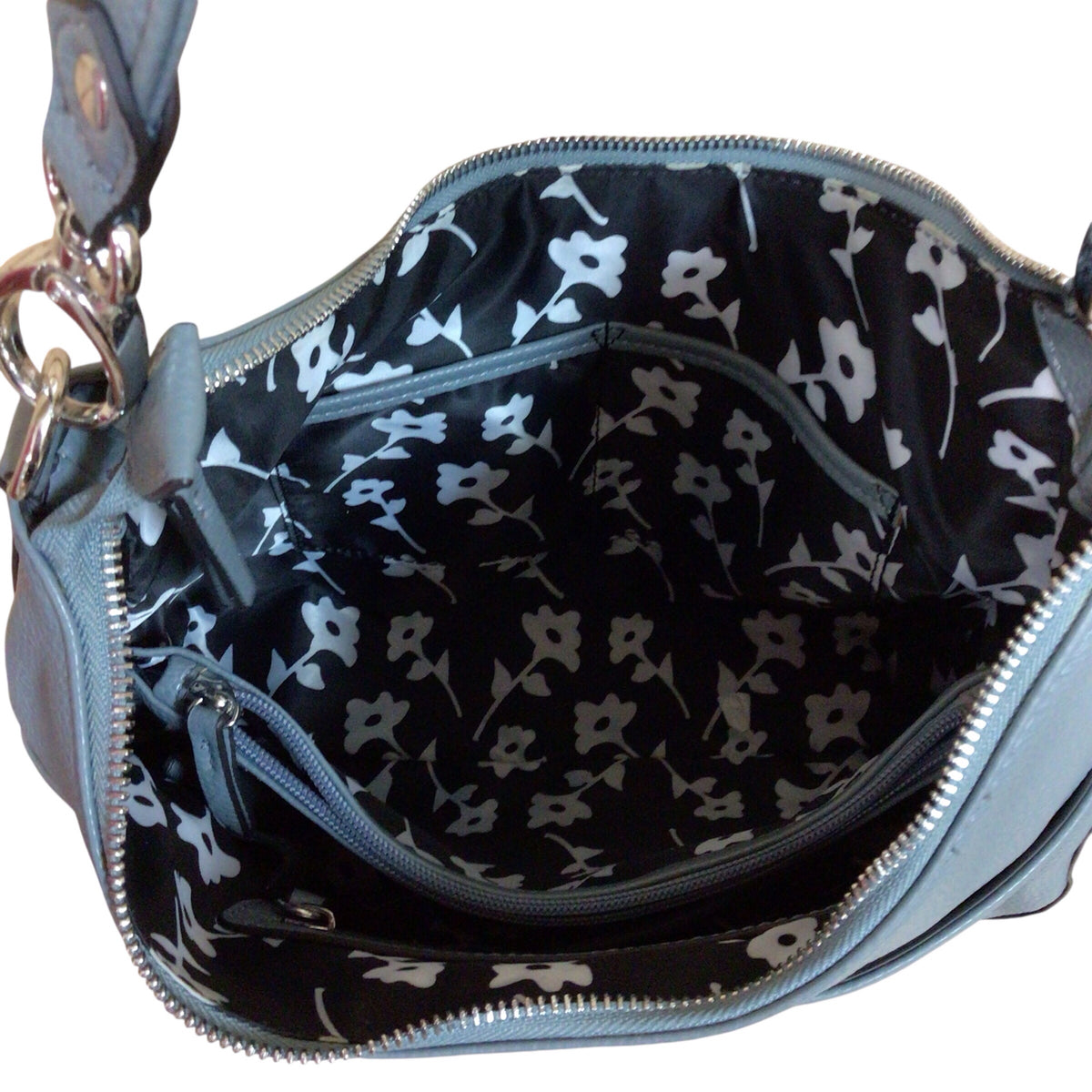 Jenna Kator Frankenmuth Blue Vegan Leather Hobo Shoulder Bag