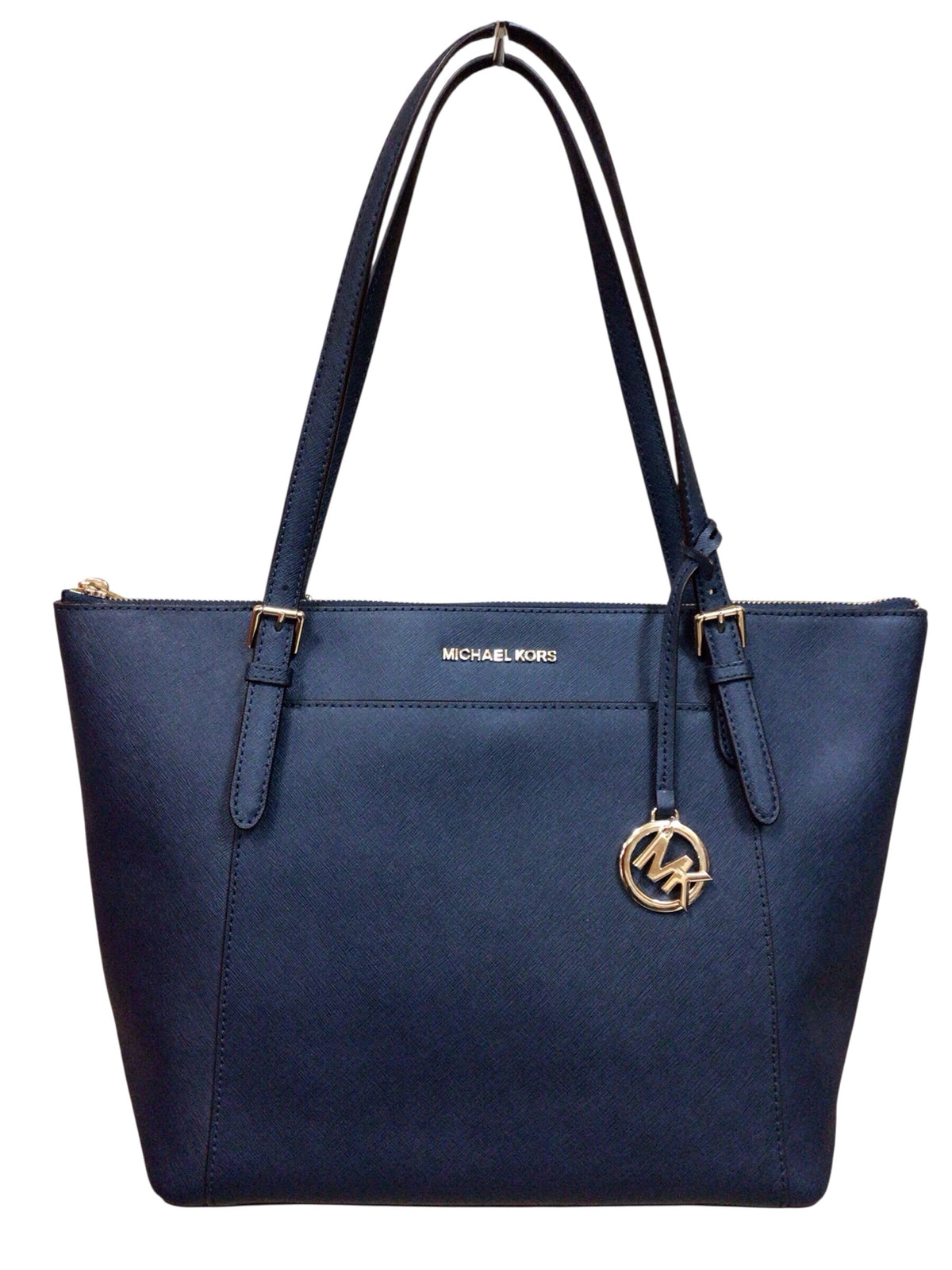 Michael Kors "Ciara" Large Navy Leather Tote