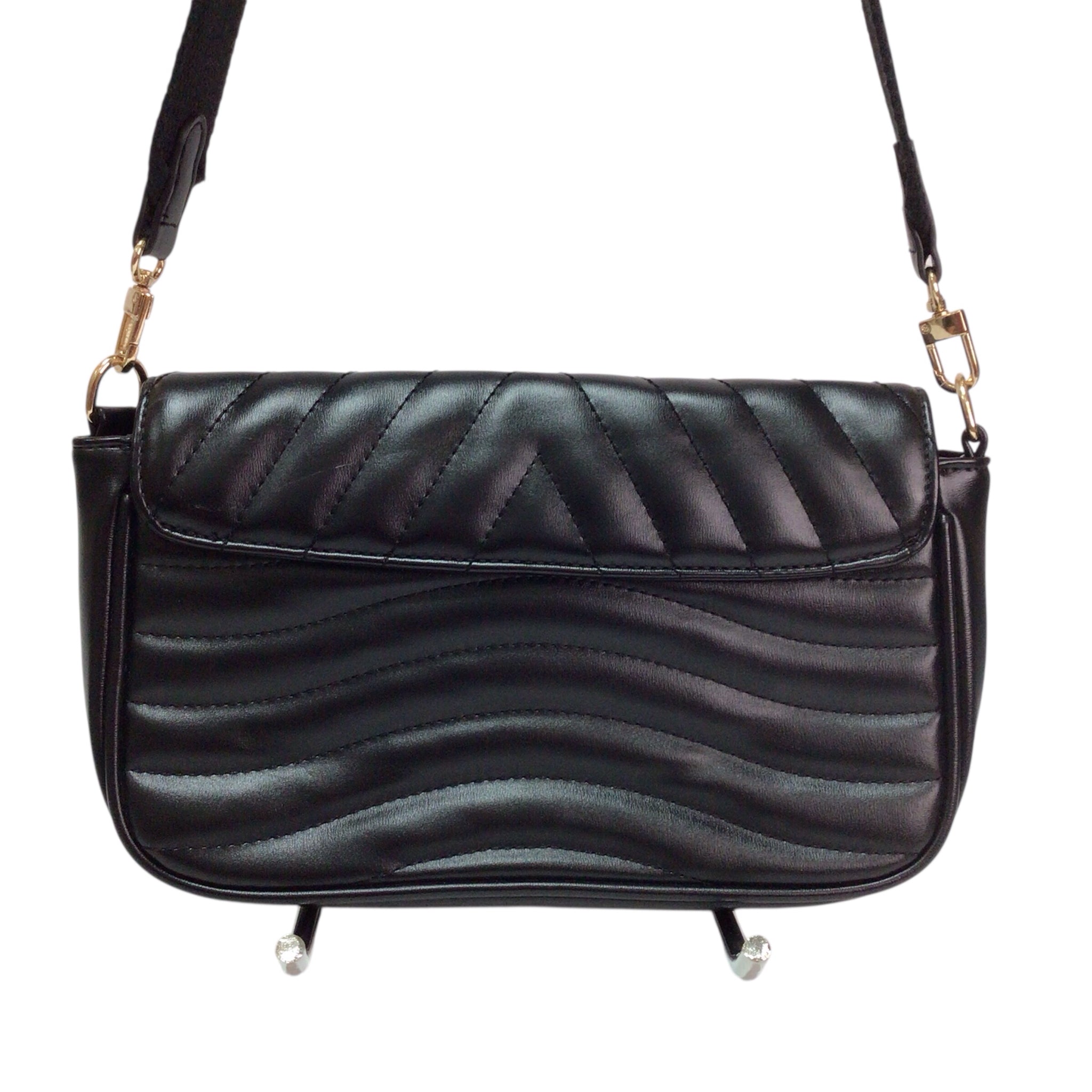 Ant Expedition Black Fold-Over Crossbody Bag NWT