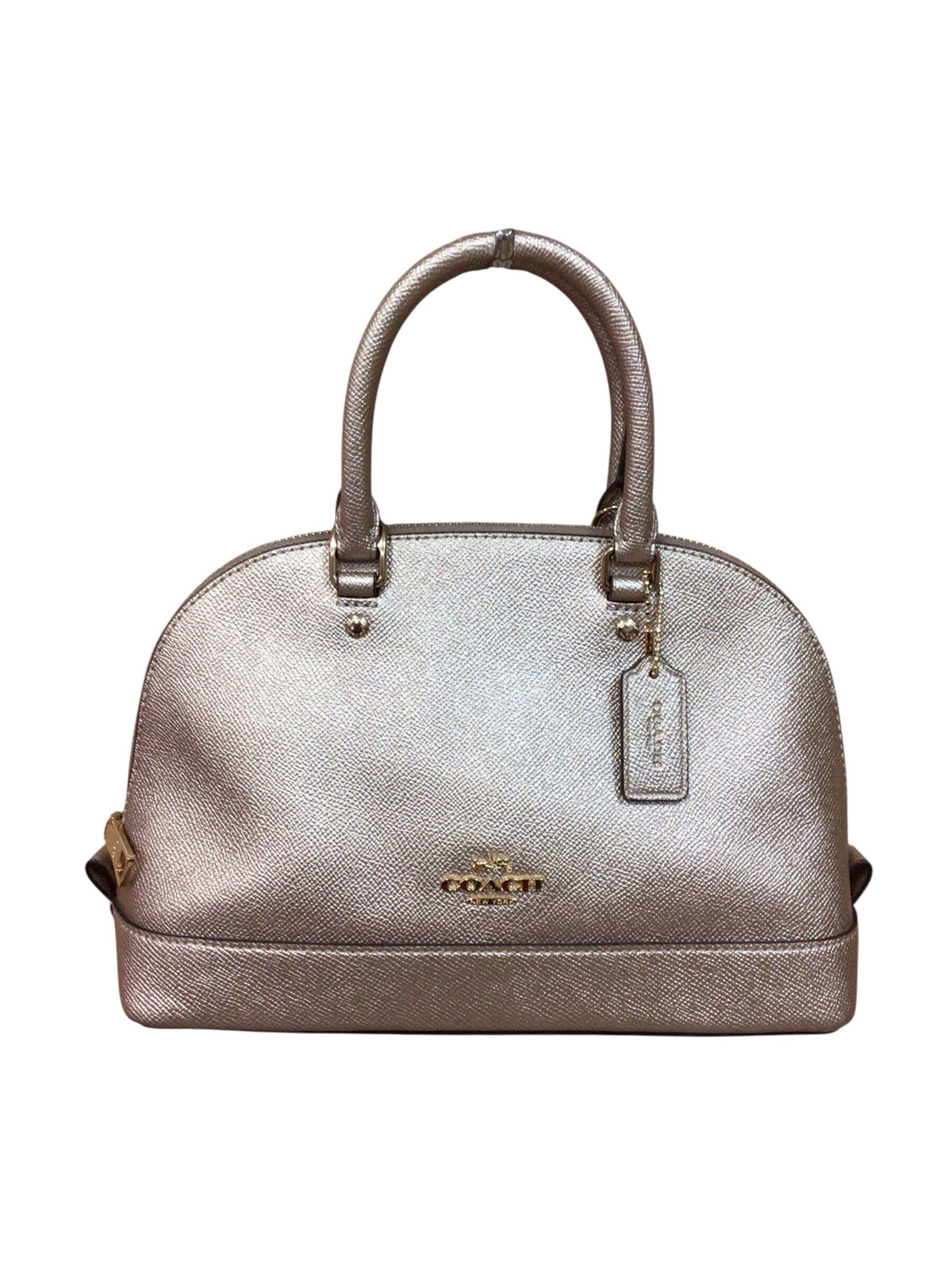 Coach F22315 "Mini Sierra" Platinum/Gold Satchel