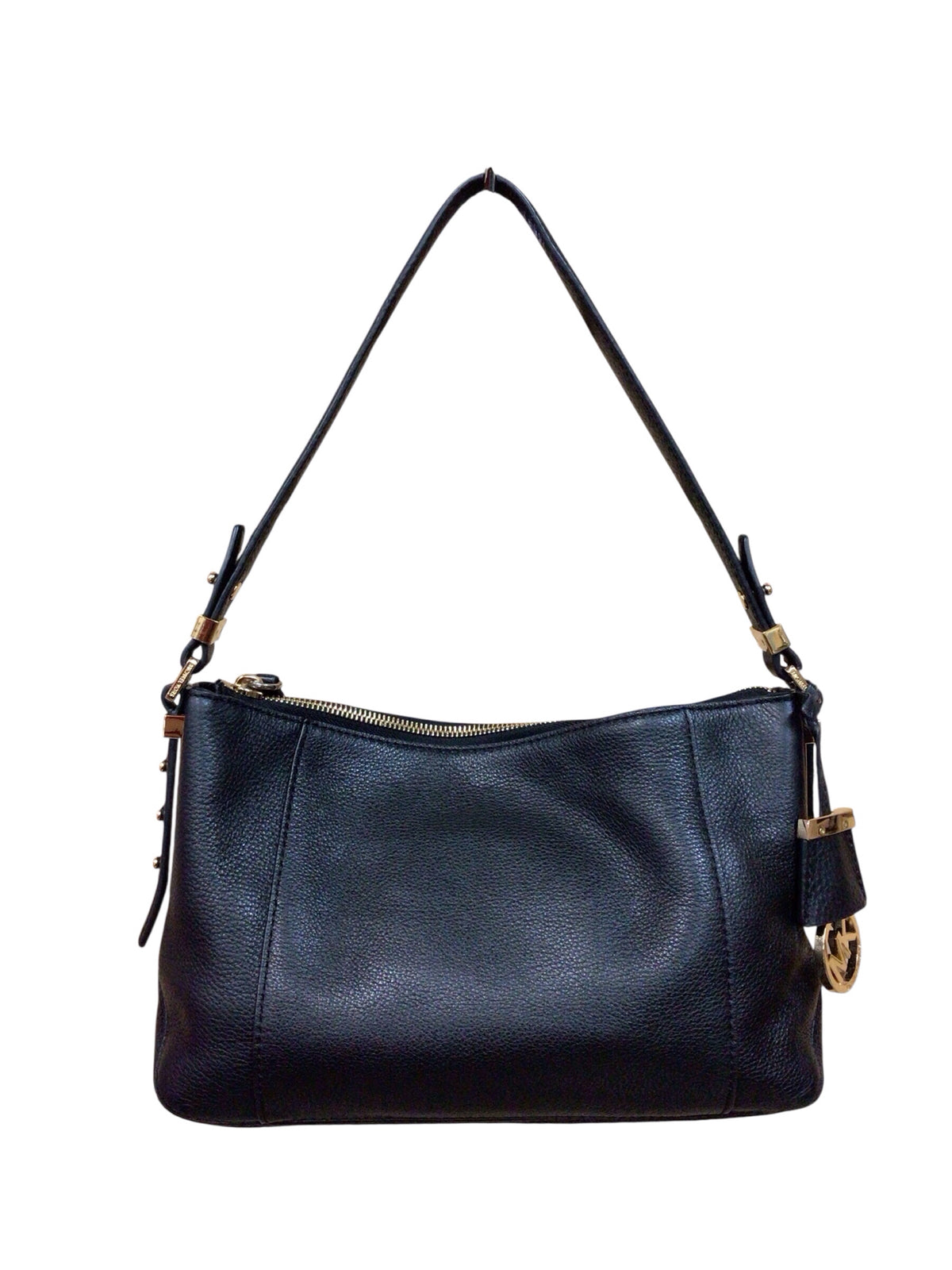 Michael Kors Black Pebbled Leather Shoulder Bag
