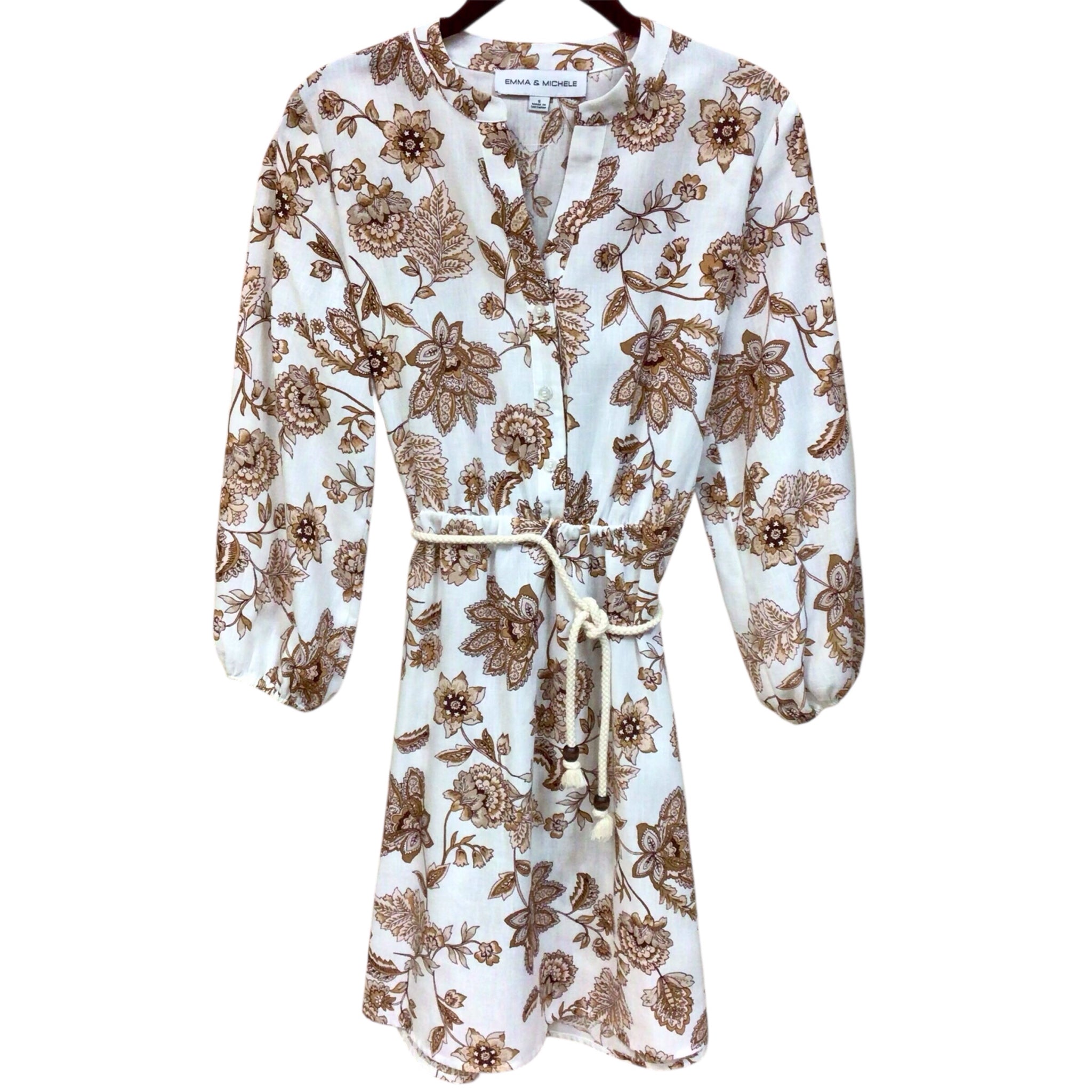 Emma & Michele Floral Long Sleeve Dress Size Small