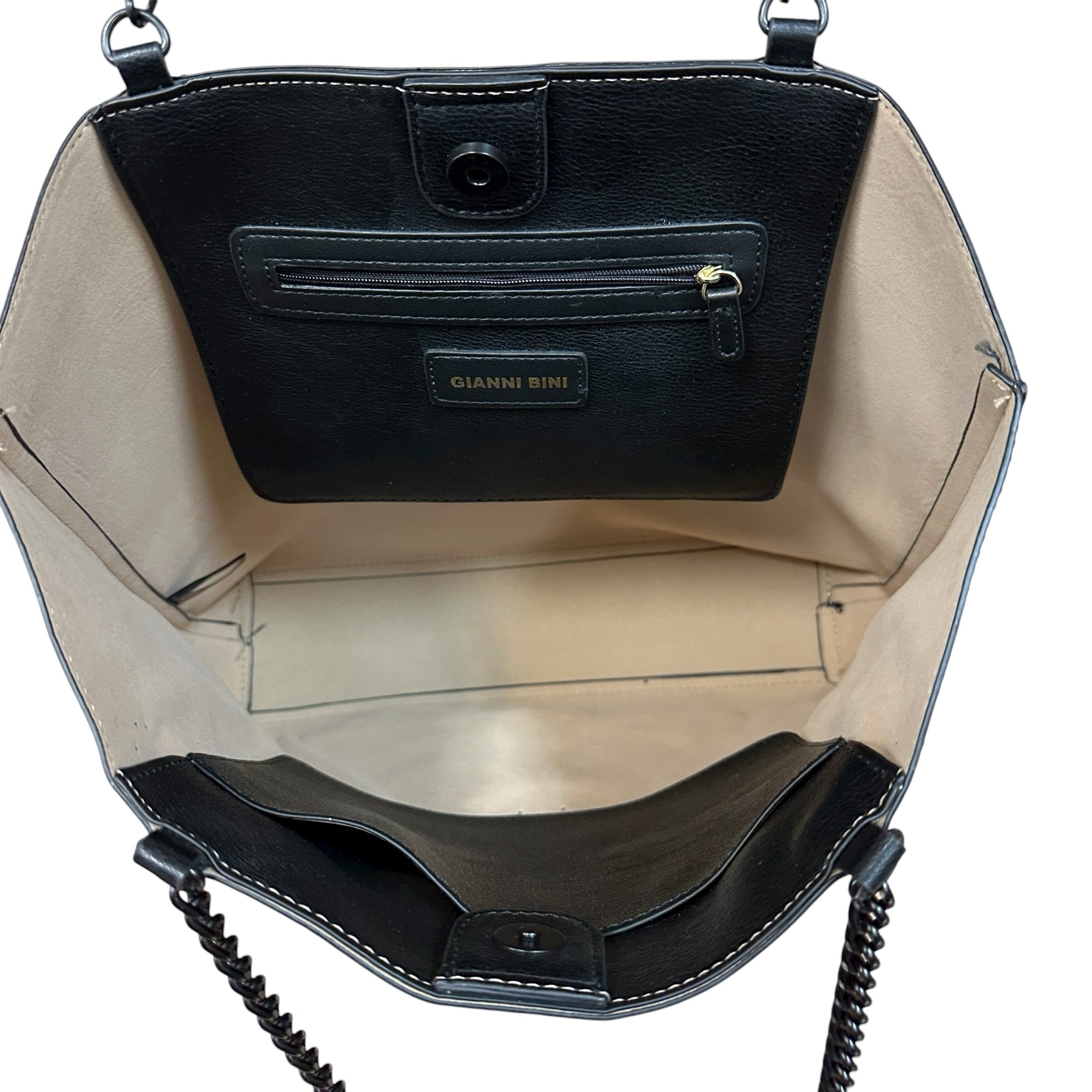 Gianni Bini Black Floral Tote Bag