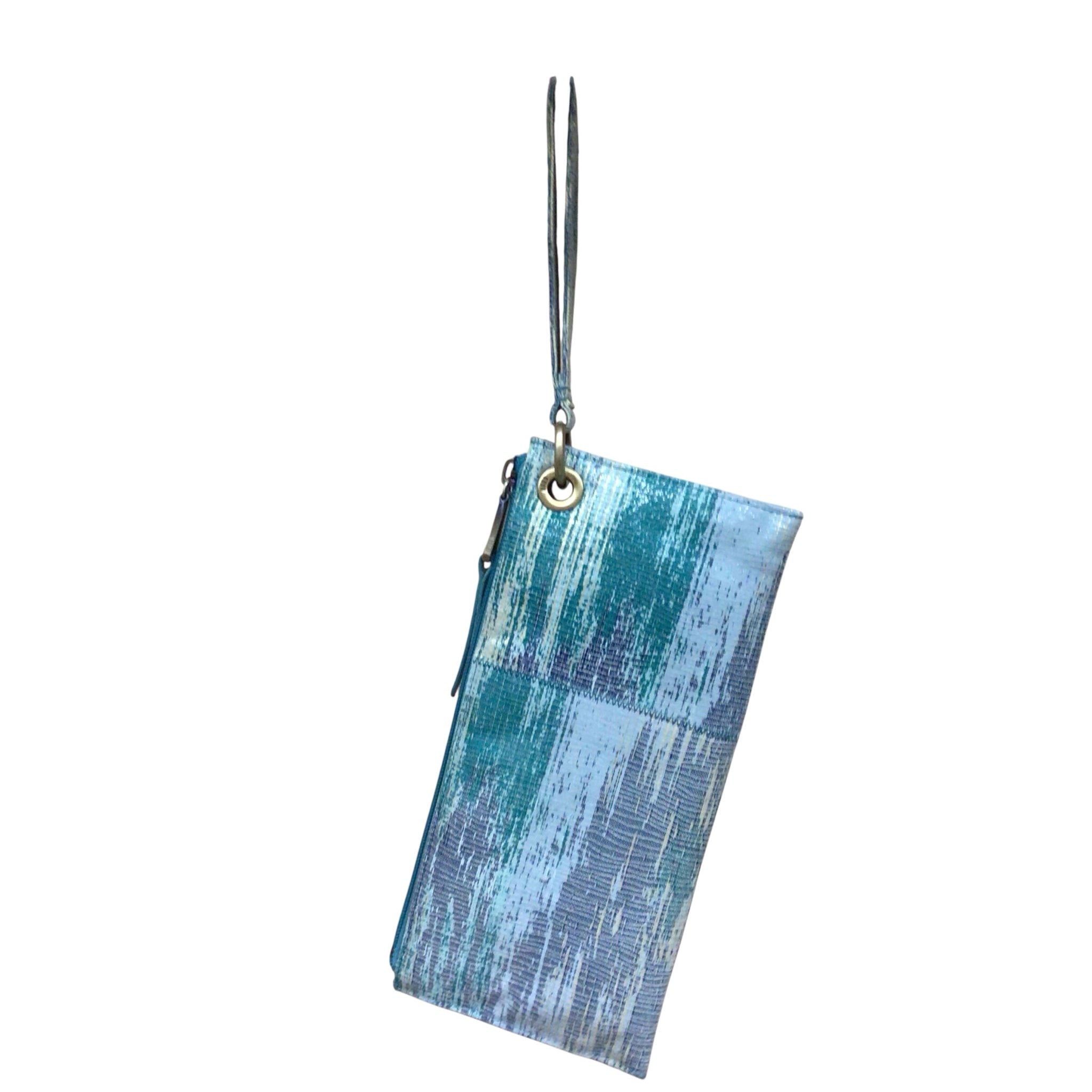 Hobo "International Vida" Cracked Glass Leather Wallet Wristlet