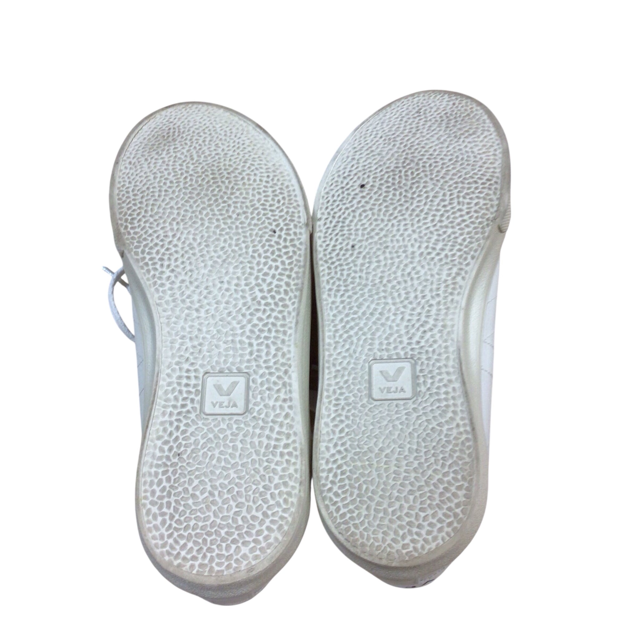 Veja "Esplar" Leather Logo White Sneakers Size 9