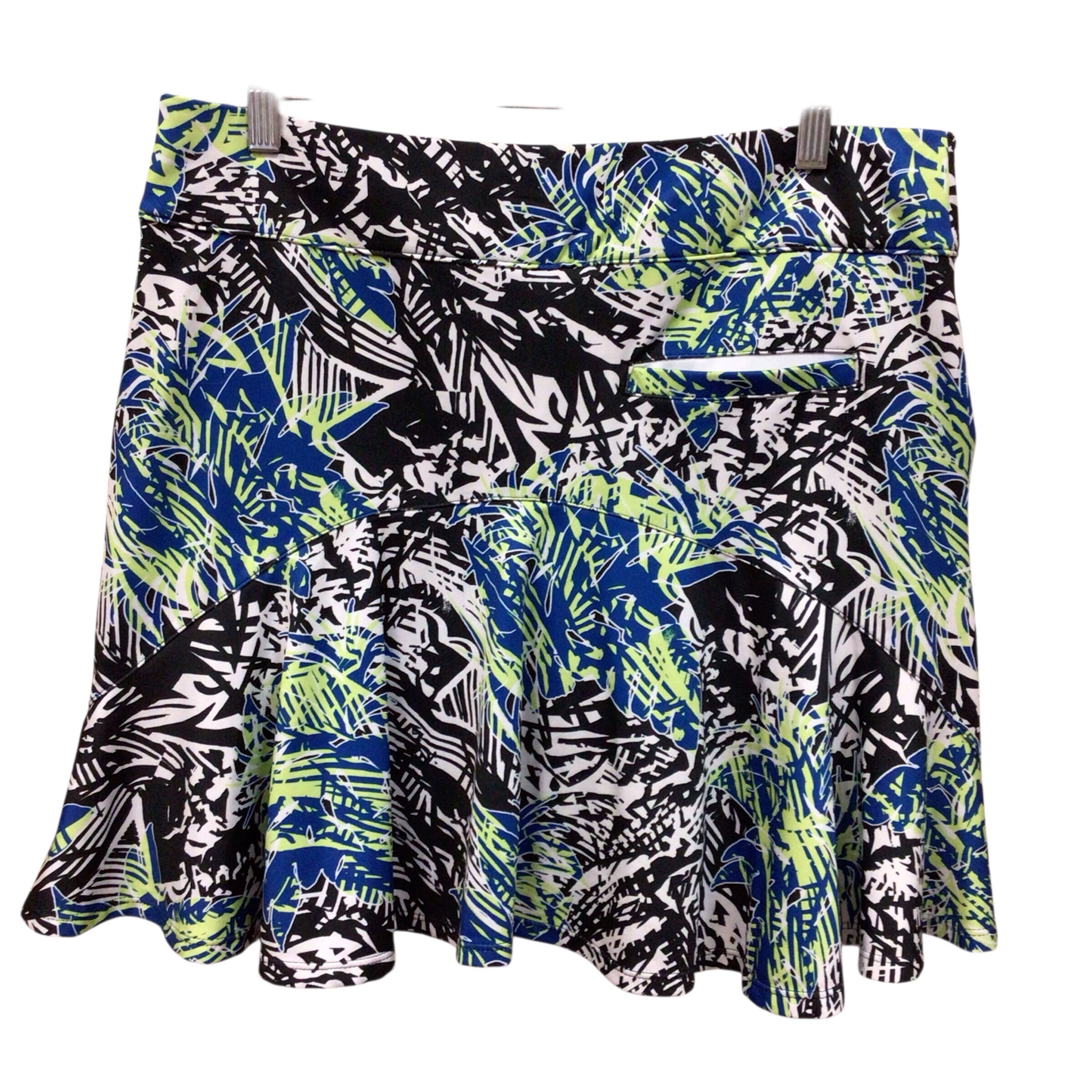 Coral Bay Blue & Green Tropical Women's Skort Size Medium