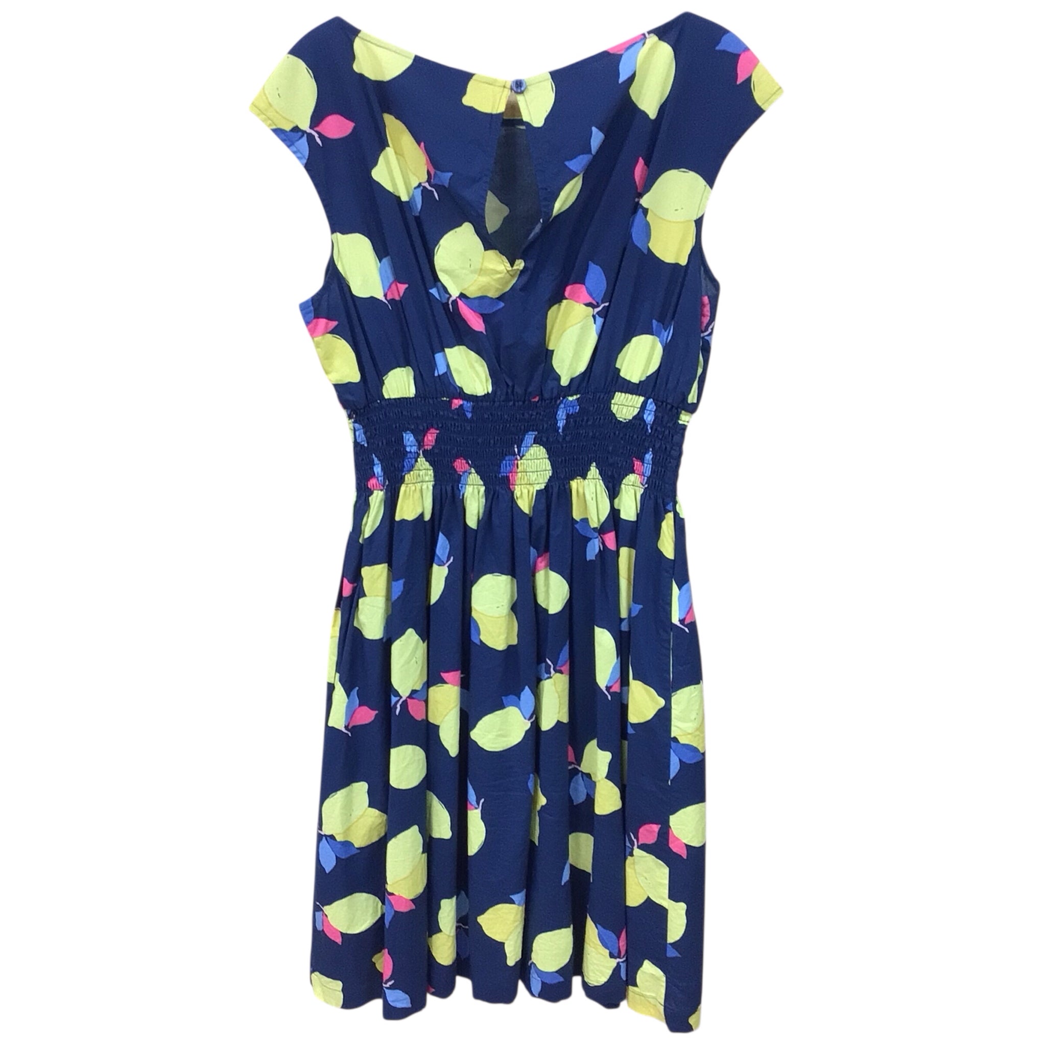 Kate Spade Navy Lemon Sleevless Dress Size 12