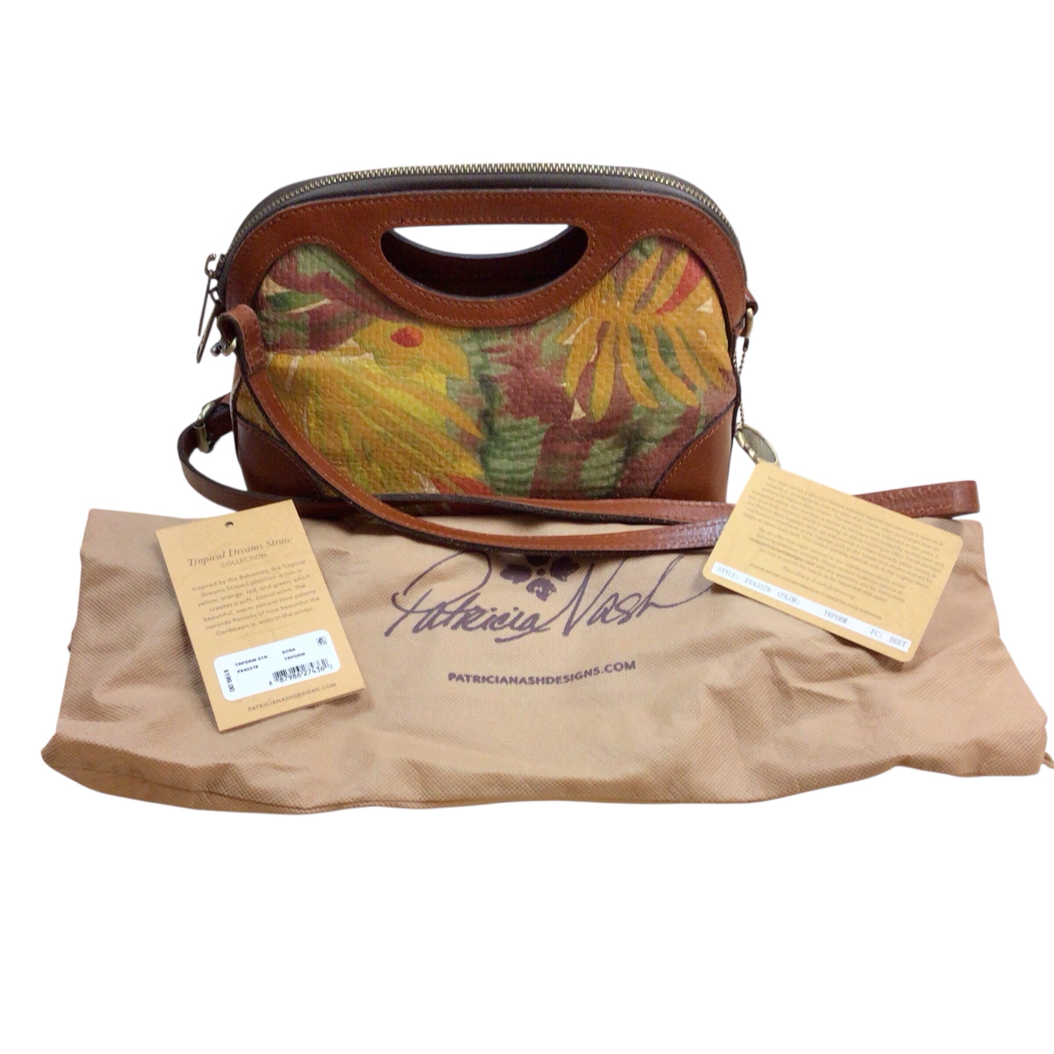 Patricia Nash Sanza Spring Straw Crossbody Clutch
